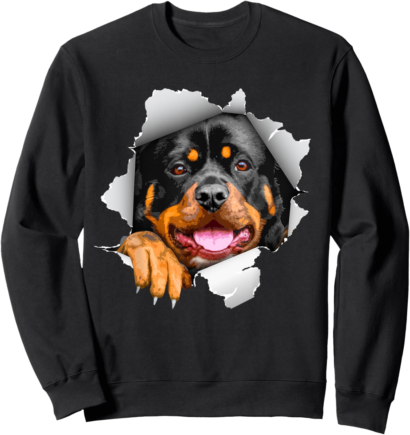 Cute Rottweiler Design Women Rottie Rottweiler Lover Sweatshirt - Sweatshirt | Black