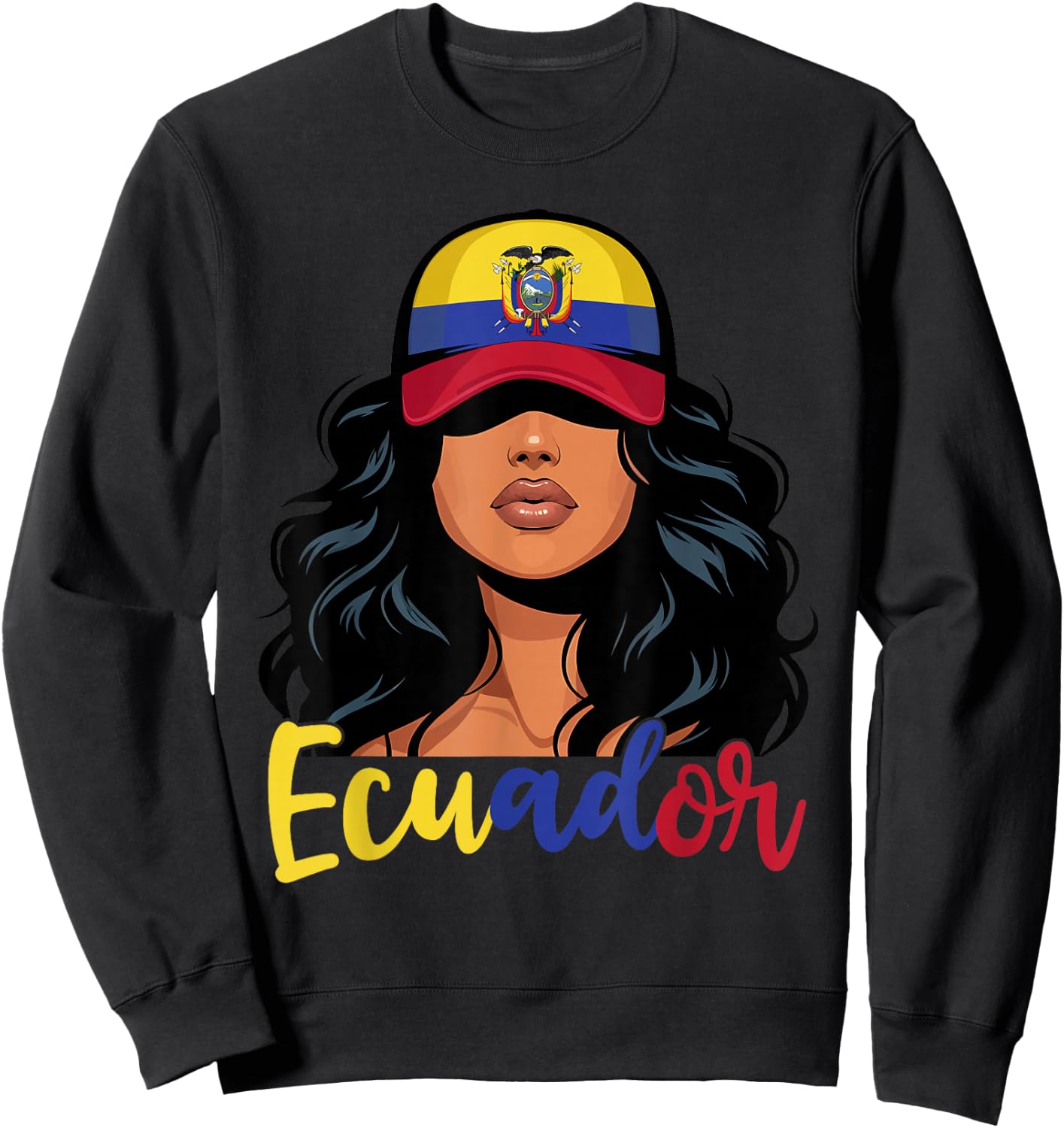 Ecuadorian Girl Ecuador Flag Proud Ecuatoriana Women Sweatshirt - Sweatshirt | Black