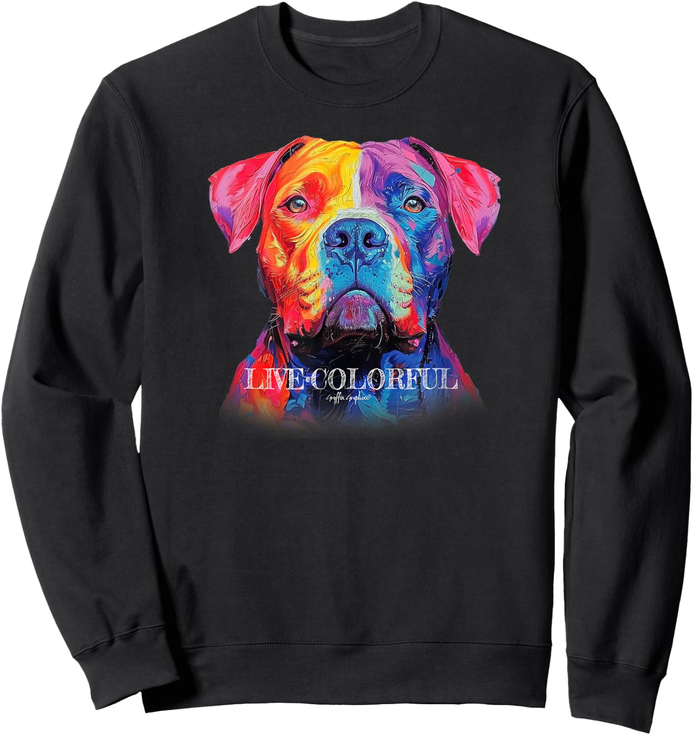 LIVE COLORFUL, PITBULL , Gryffin Graphix Sweatshirt - Sweatshirt | Black