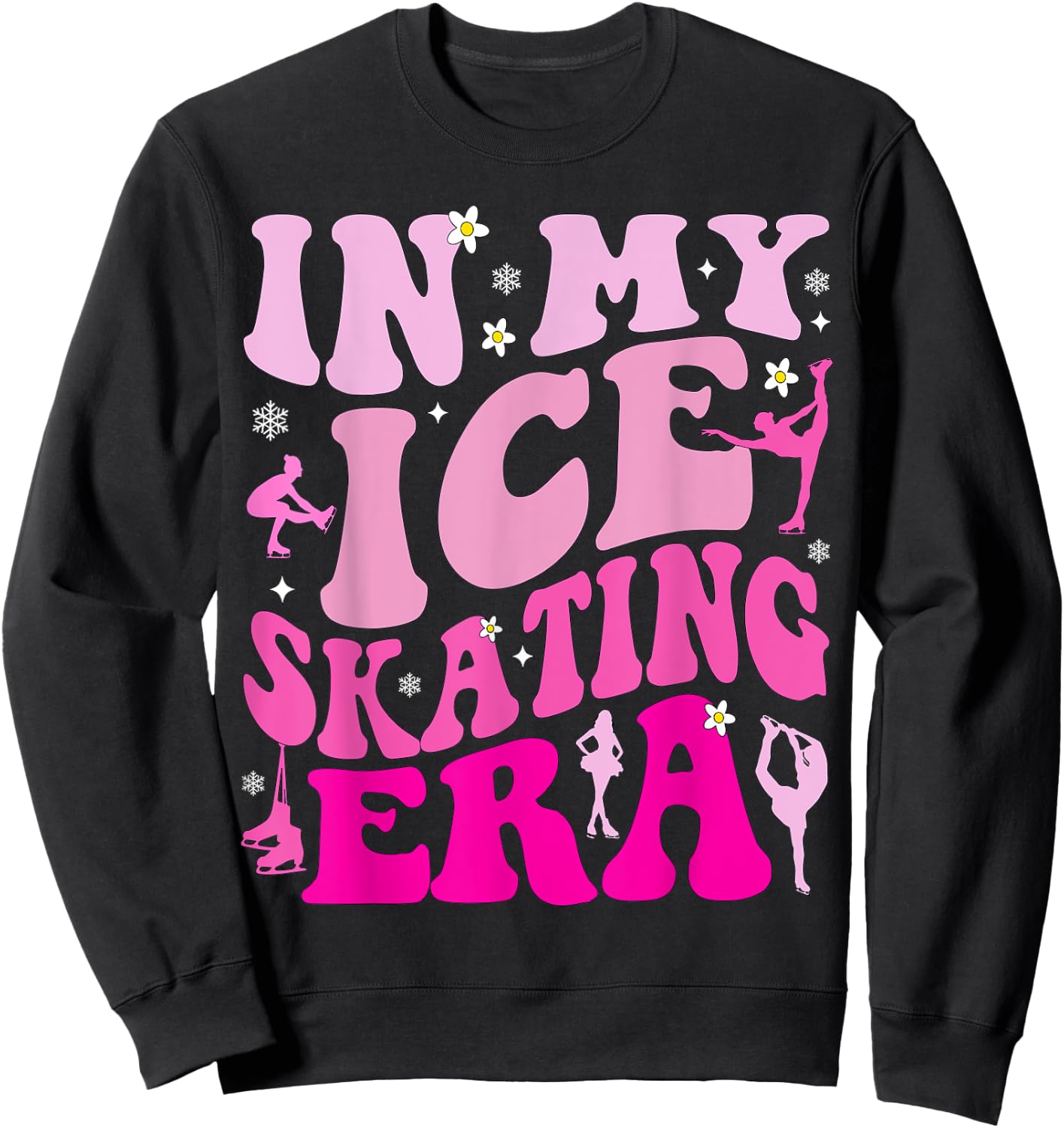 In My Ice Skating Era Skater Coach Figure Hockey Skate Sweatshirt - Sweatshirt | Black