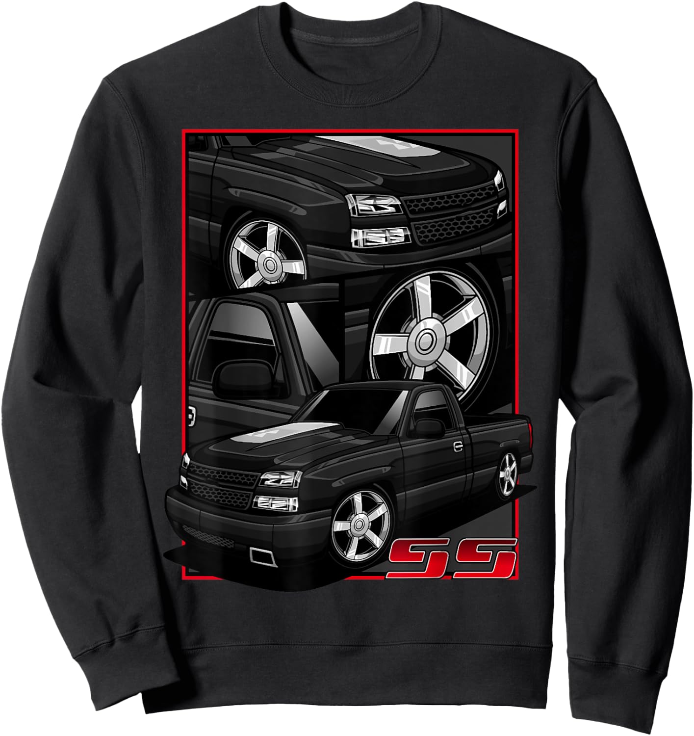 GMT800 1500 Truck 90S K1500 C1500 GMT400 Sweatshirt - Sweatshirt | Black
