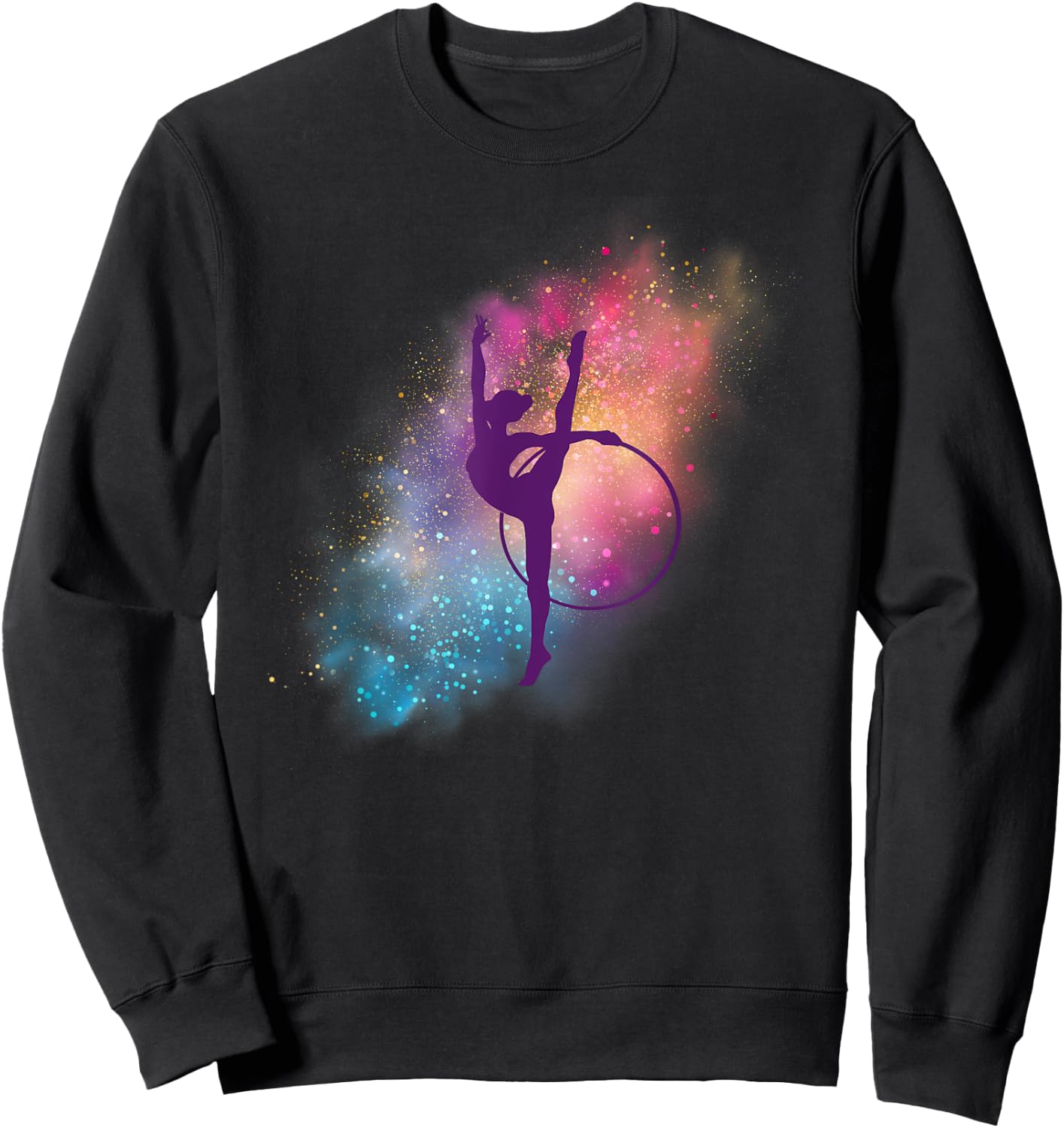 Trendy Colorful Sports Fan Gymnast Rhythmic Gymnastics Sweatshirt - Sweatshirt | Black