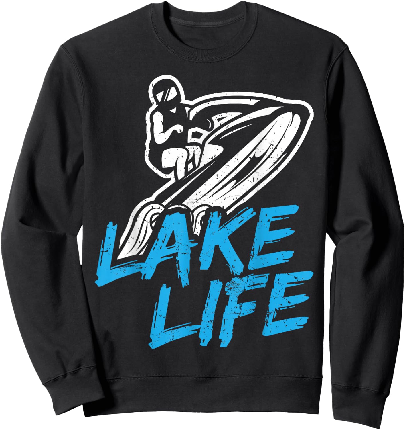 Lake Life Water Sports Jet-Ski Sweatshirt - Sweatshirt | Black