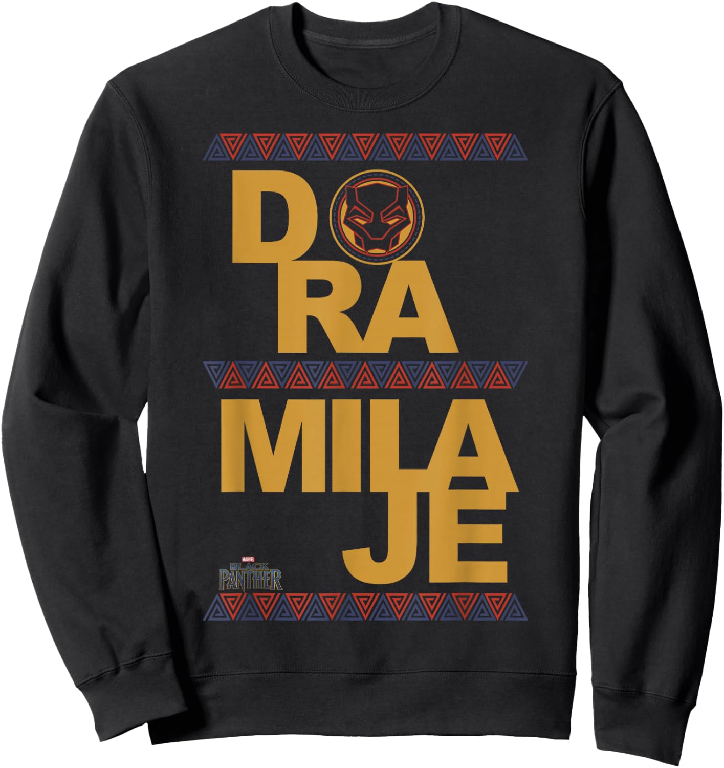 Marvel Black Panther Movie Dora Milaje Text Graphic Sweatshirt - Sweatshirt | Black