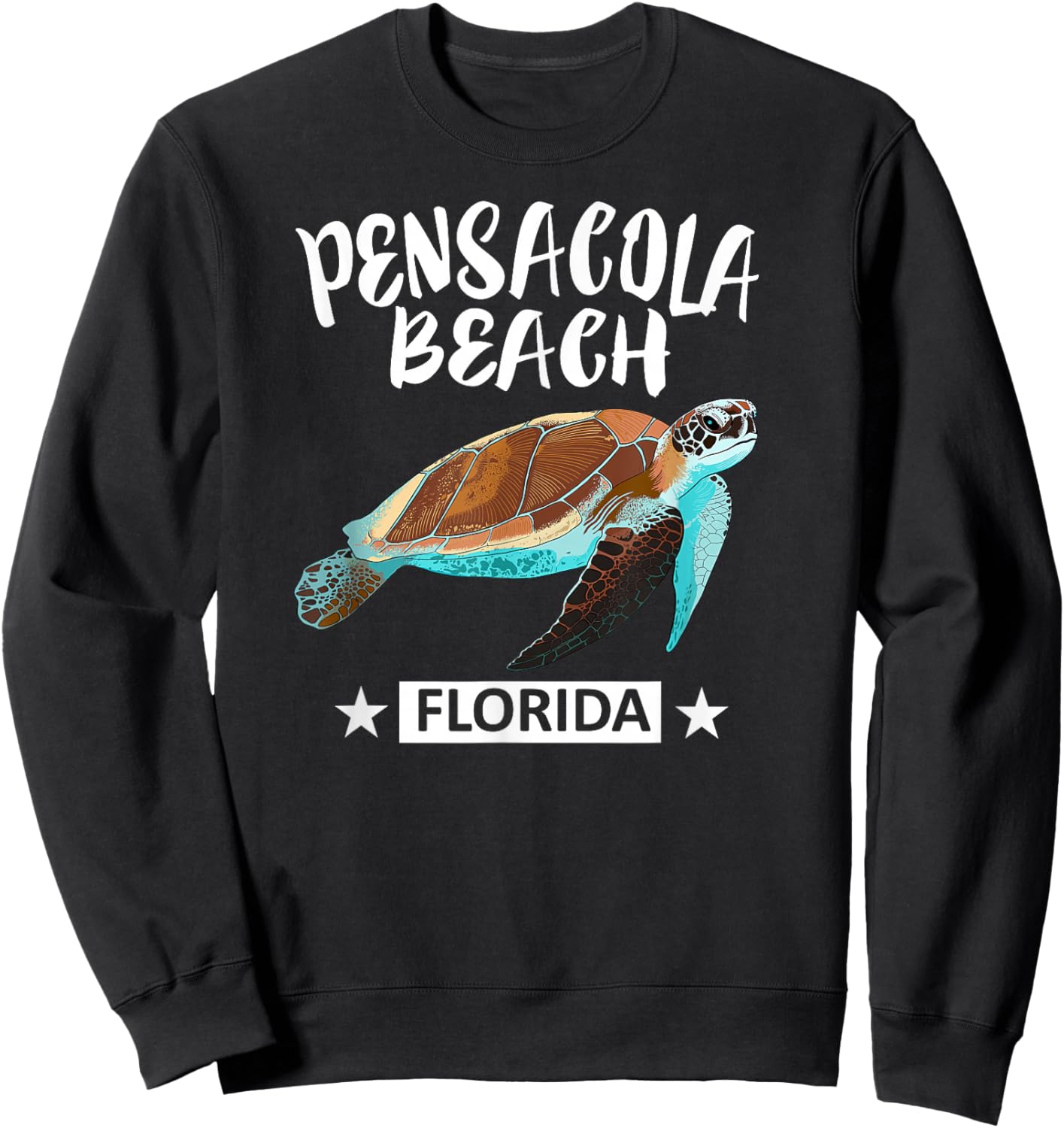 Pensacola Beach Florida Turtle Gift Sweatshirt - Sweatshirt | Black