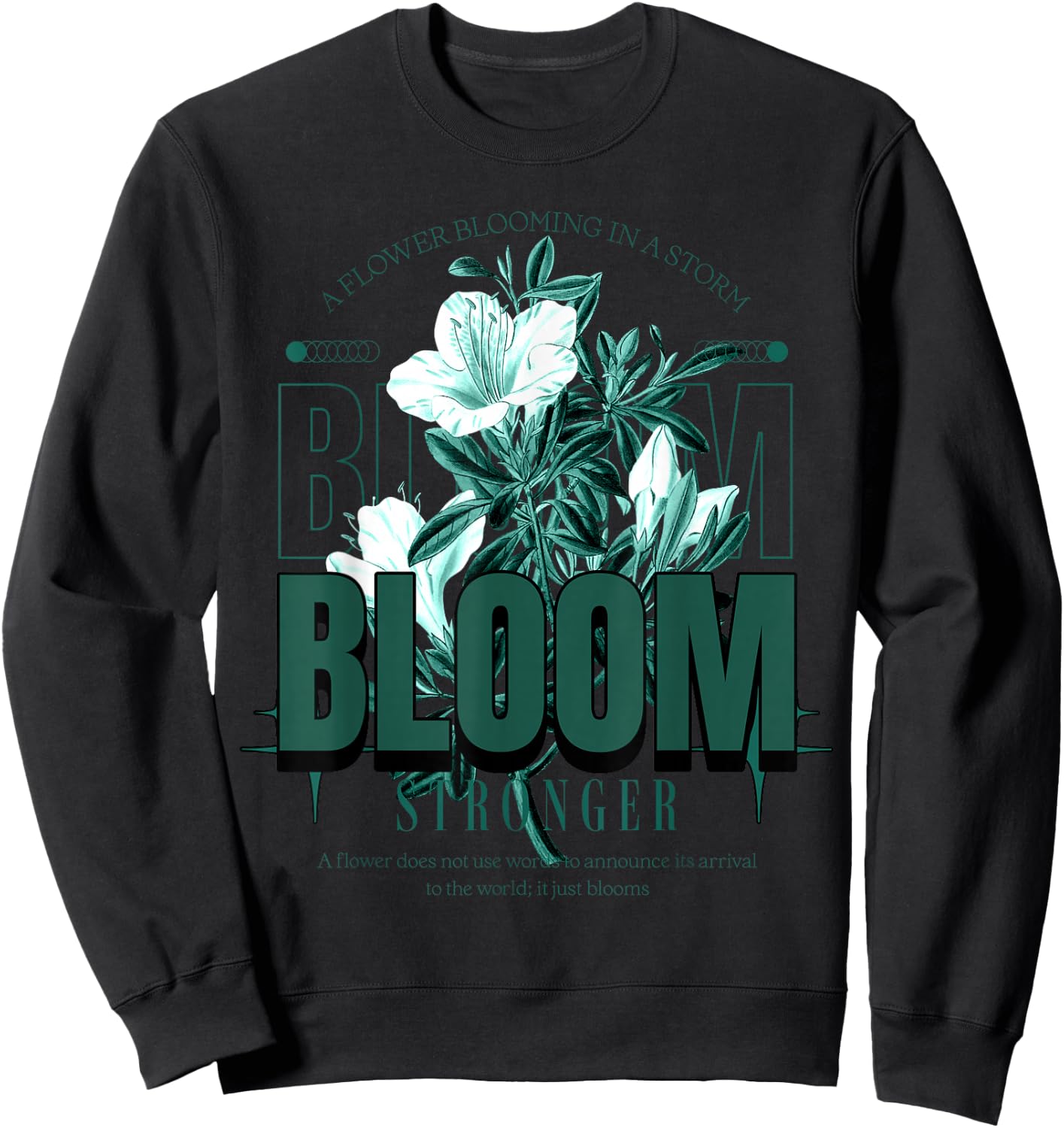Bloom Stronger Oxidized Green 4s Matching Women Sweatshirt - Sweatshirt | Black