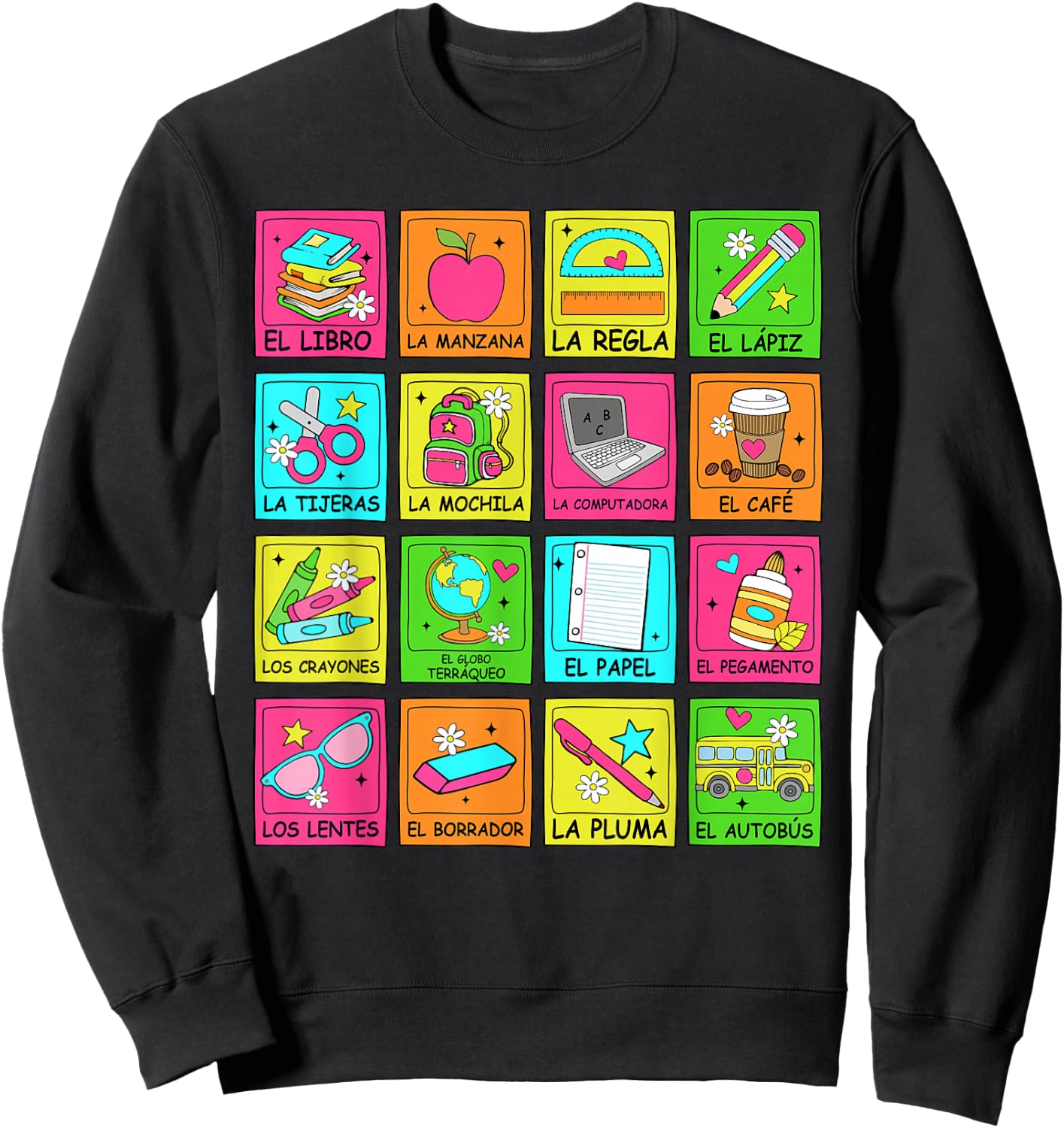 Maestra Bilingue Back To School Spanish Teacher Student Sweatshirt - Sweatshirt | Black