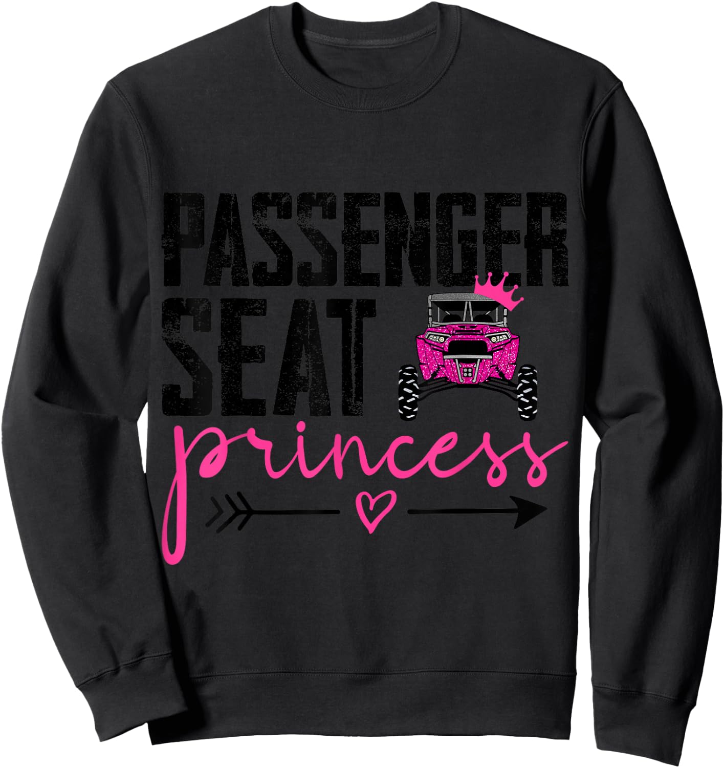SXS UTV Passenger SeaT Princess Sweatshirt - Sweatshirt | Black