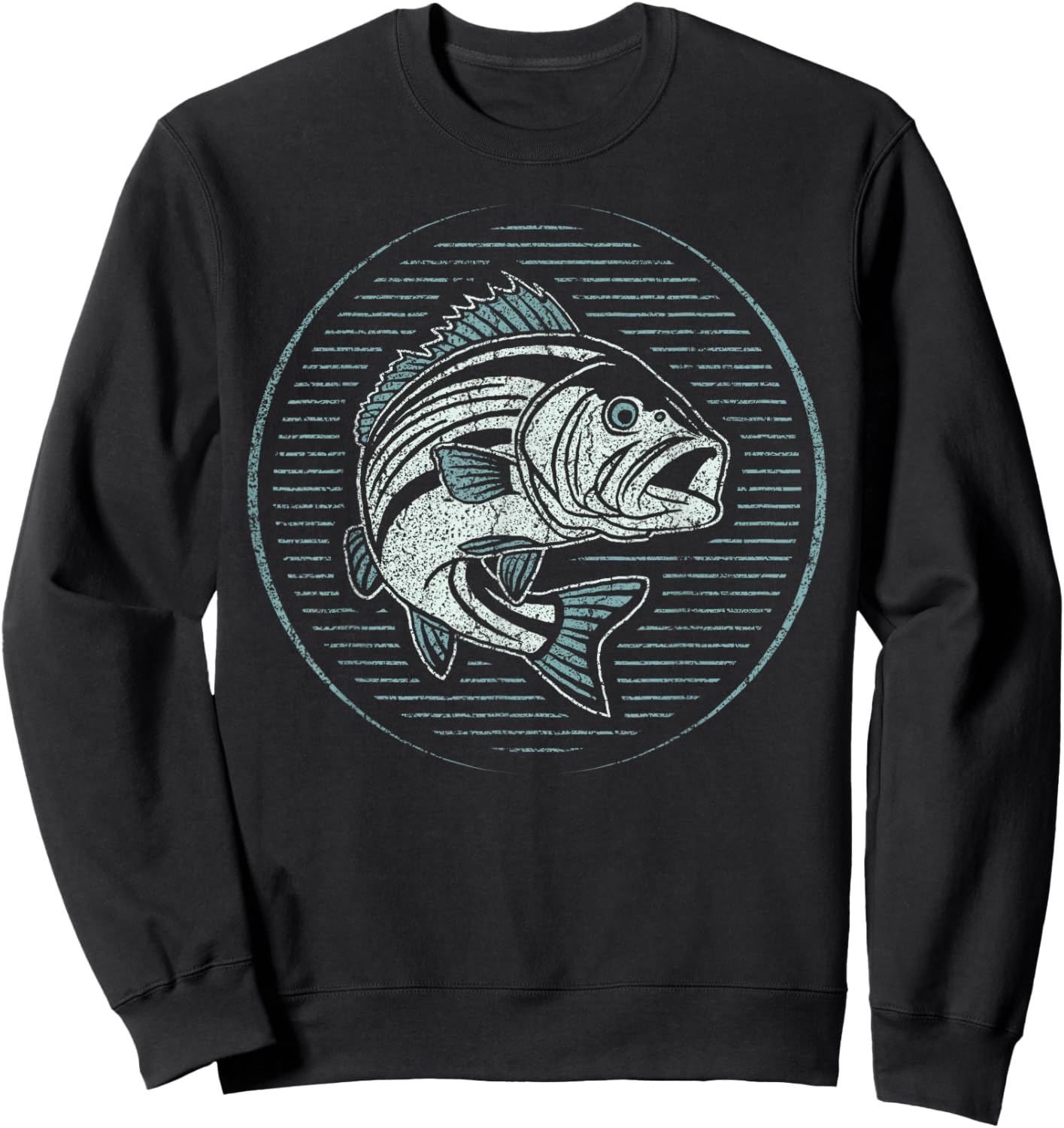 Fishing Shirt Men Women Outdoor Nature Wildlife Fish Graphic Sweatshirt - Sweatshirt | Black