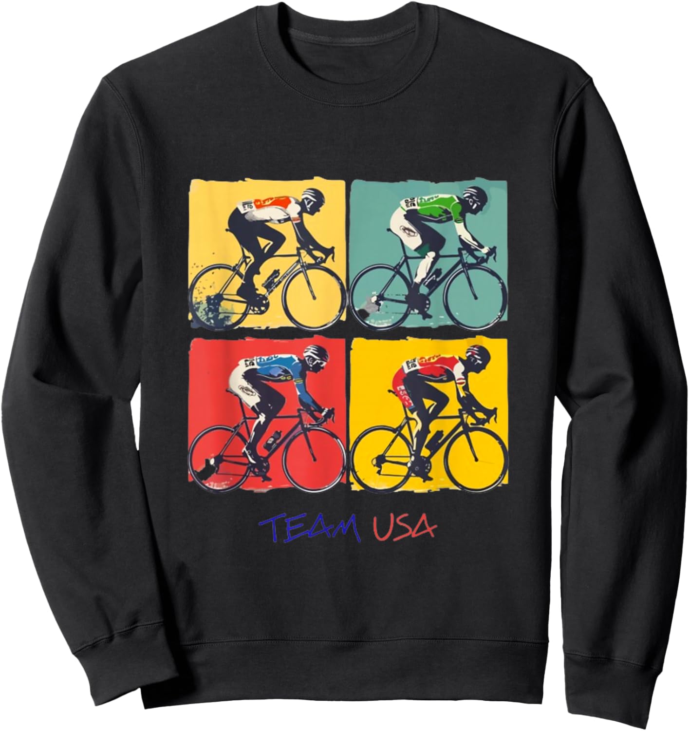 Team USA, Olympics, Cyclists, Bicycles Sweatshirt - Sweatshirt | Black