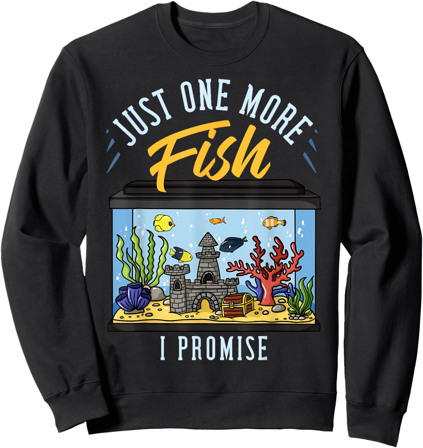 Fish Tank Aquarium Gift Saltwater Aquascaping Sweatshirt - Sweatshirt | Black