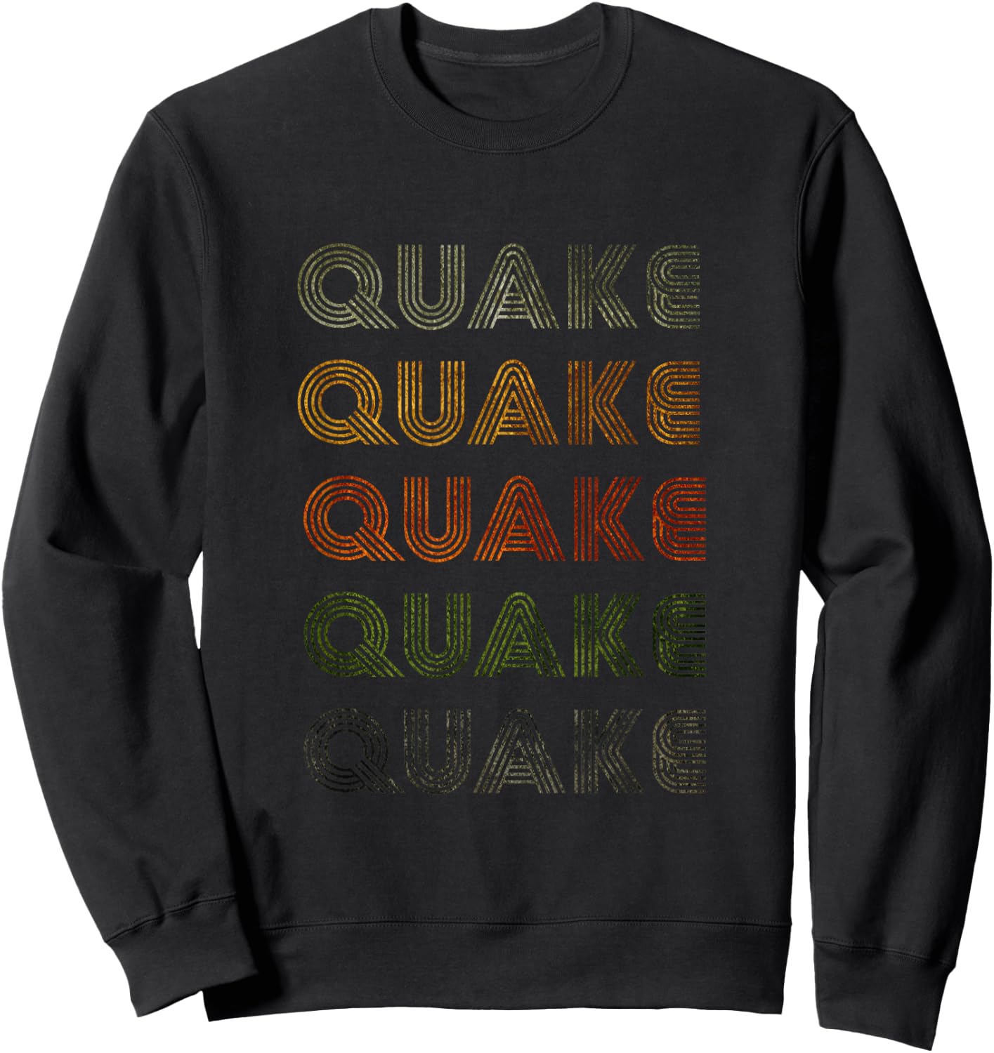 Love Heart Quake Grunge Vintage Style Black Quake Sweatshirt - Sweatshirt | Black