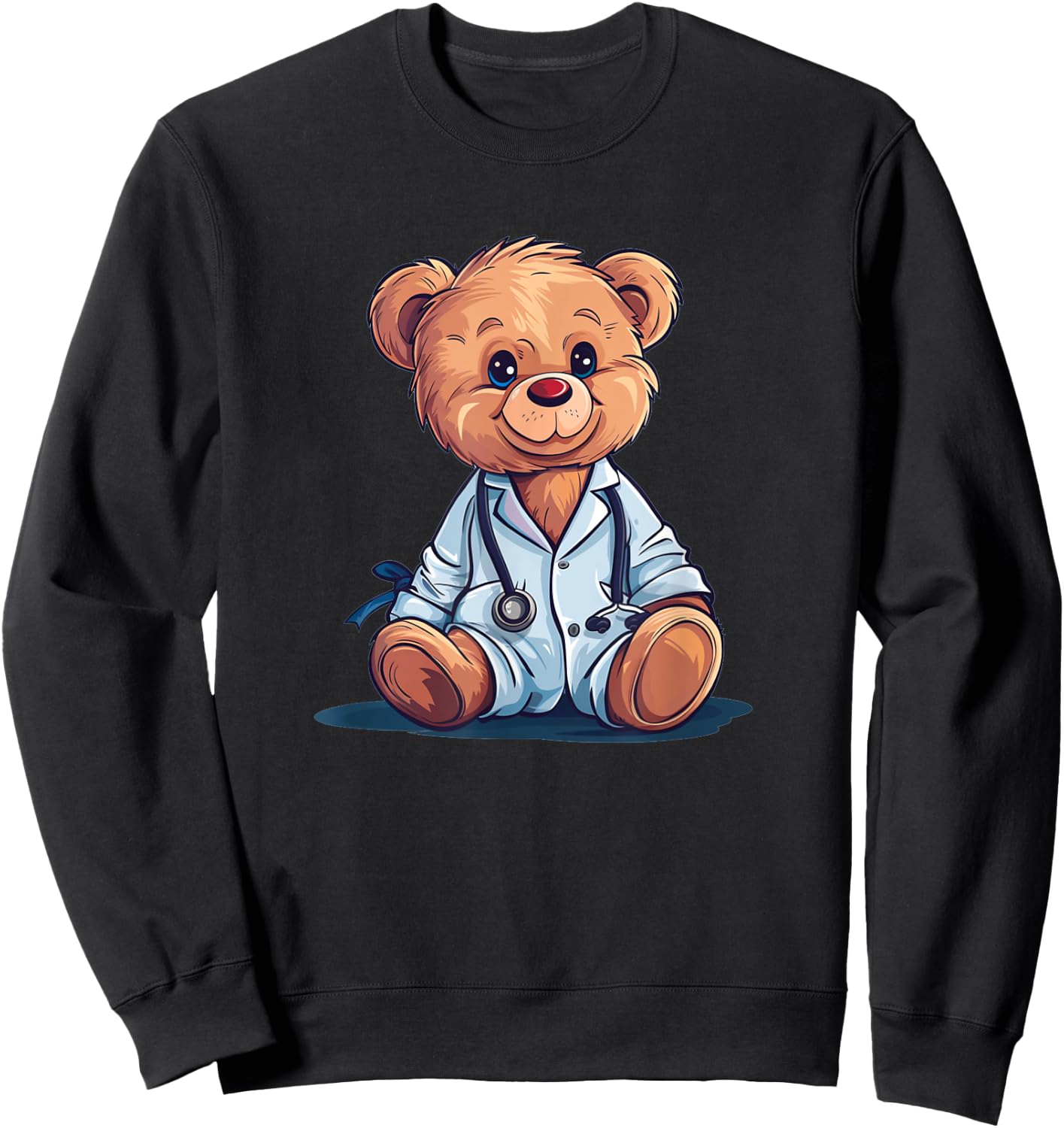 Fun Nurse Costume for Teddy Bear Lovers Sweatshirt - Sweatshirt | Black