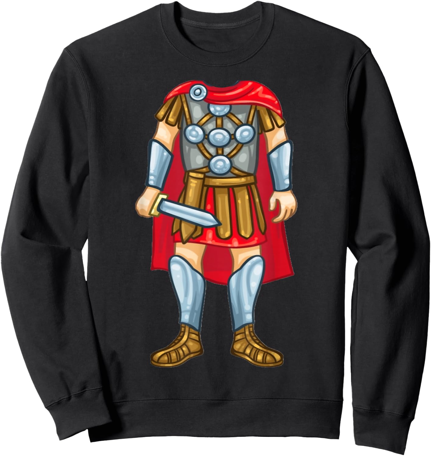 Roman Soldier Legionnaire Centurion Knight Costume Sweatshirt - Sweatshirt | Black