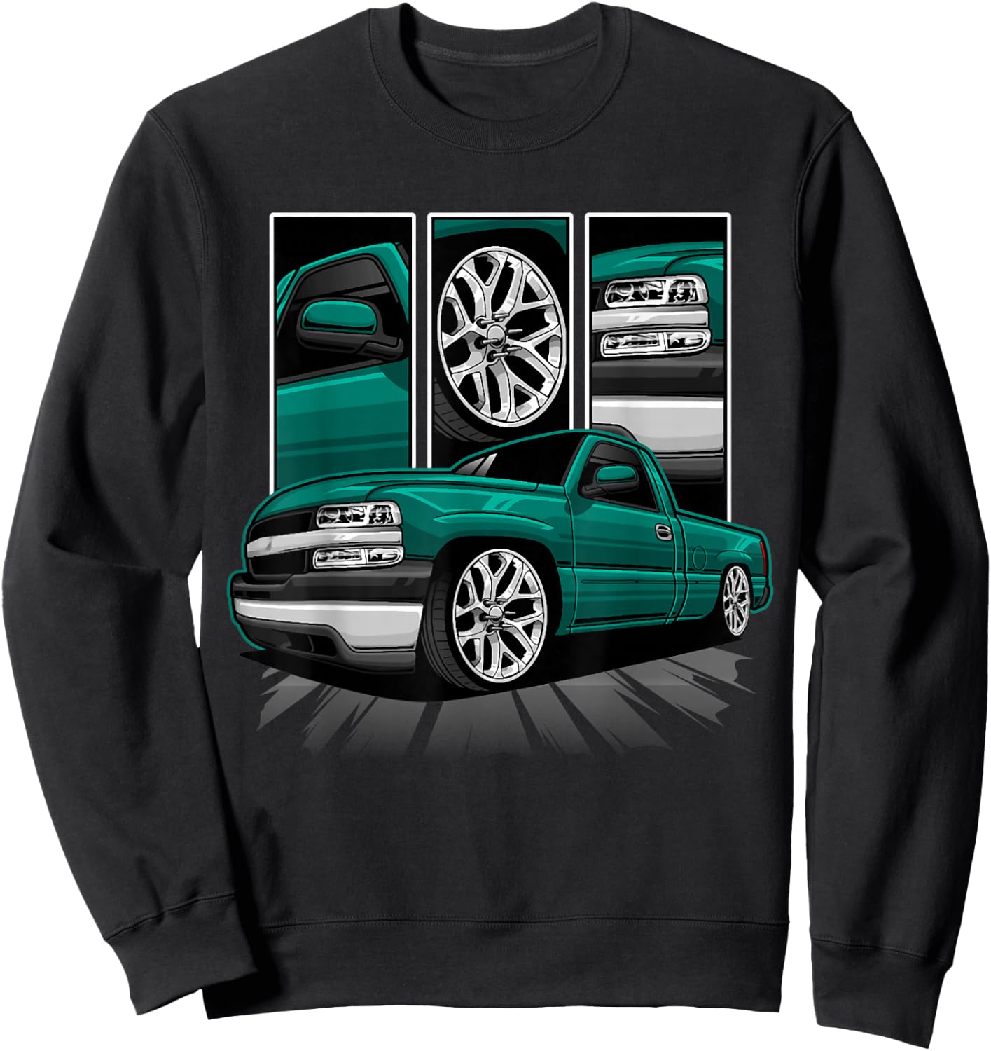 GMT800 1500 Truck 90S K1500 C1500 GMT400 Sweatshirt - Sweatshirt | Black