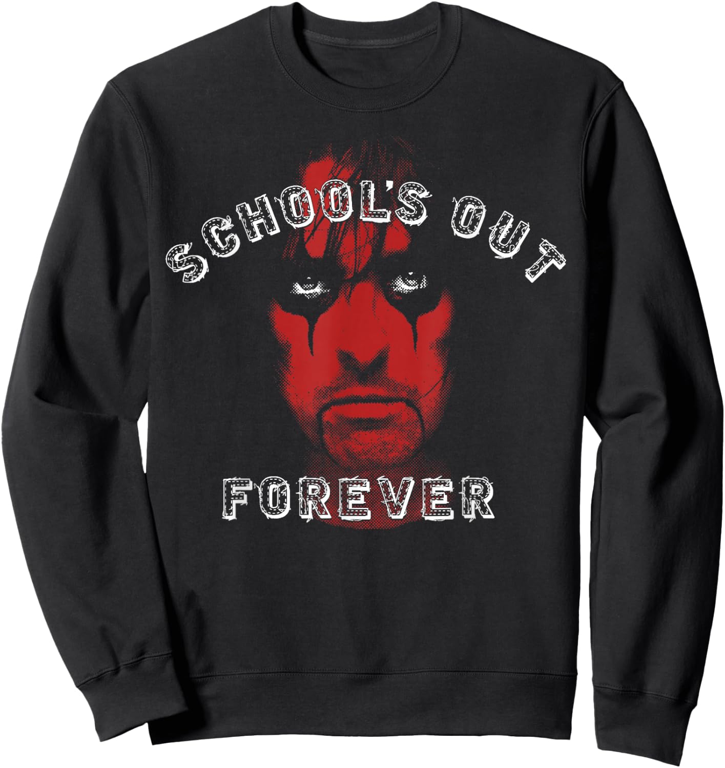 Alice Cooper Schools Out Red Face Sweatshirt - Sweatshirt | Black