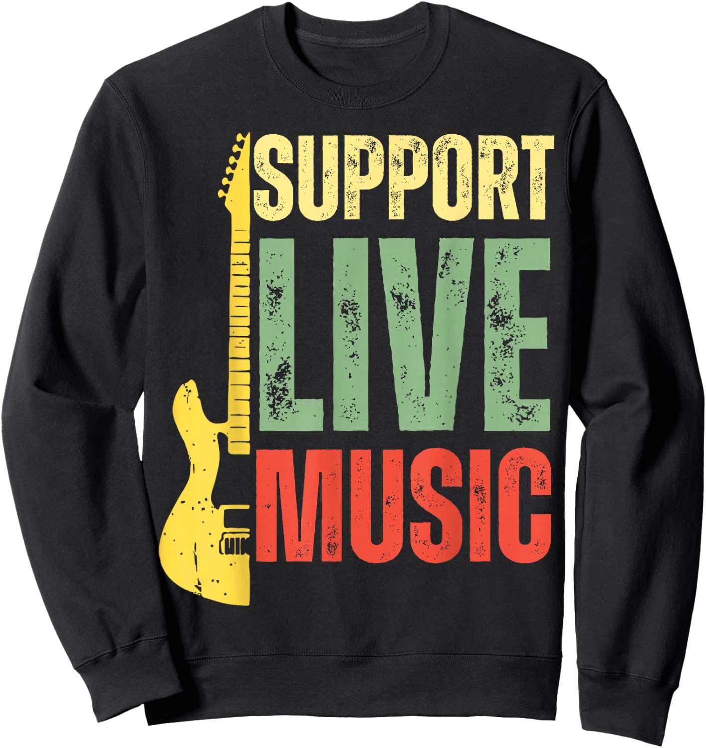 Support Live Music Lovers Music Concert Festival Local Bands Sweatshirt - Sweatshirt | Black
