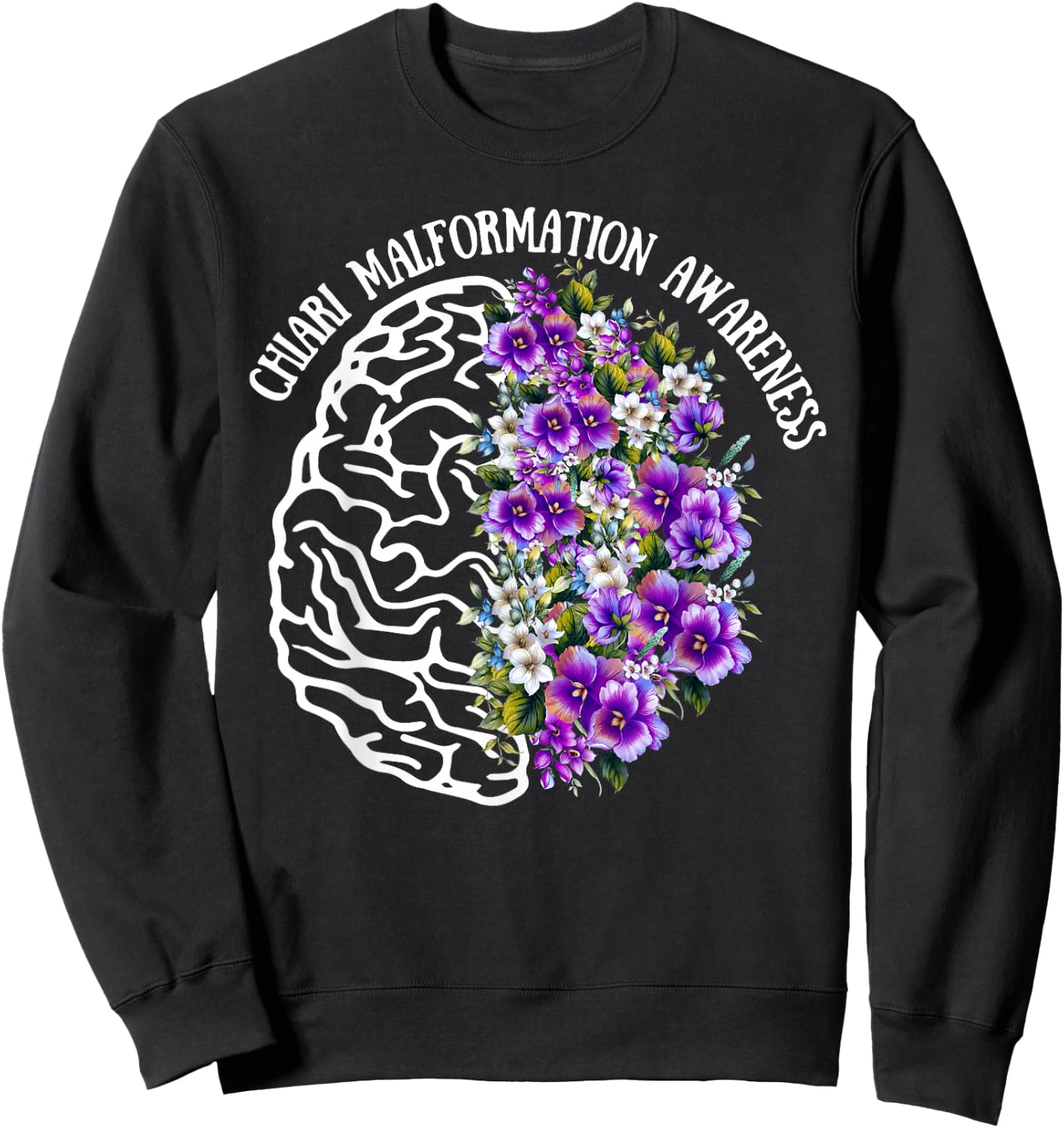 Chiari malformation - ACM awareness - zipperhead - brain Sweatshirt - Sweatshirt | Black
