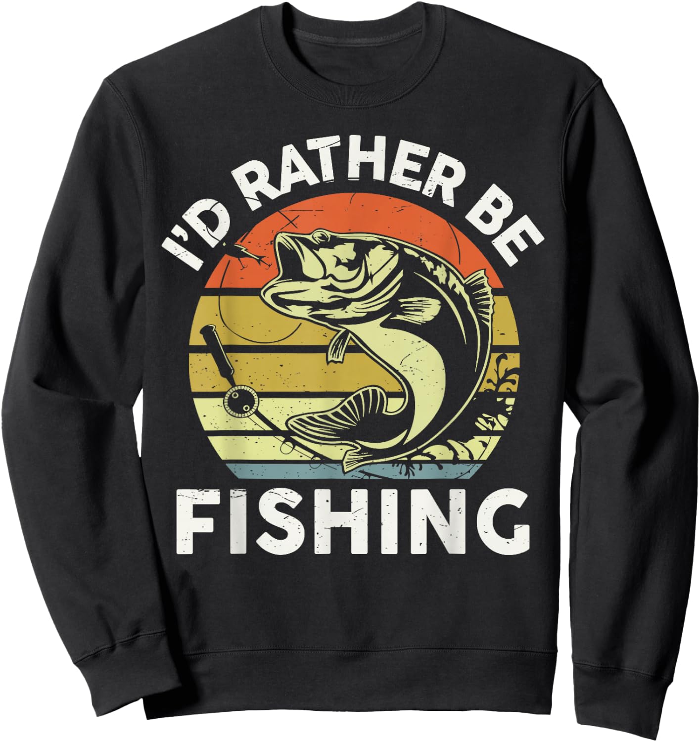Id Rather Be Fishing-Shirt Men Women Boy Kids Funny Dad Sweatshirt - Sweatshirt | Black