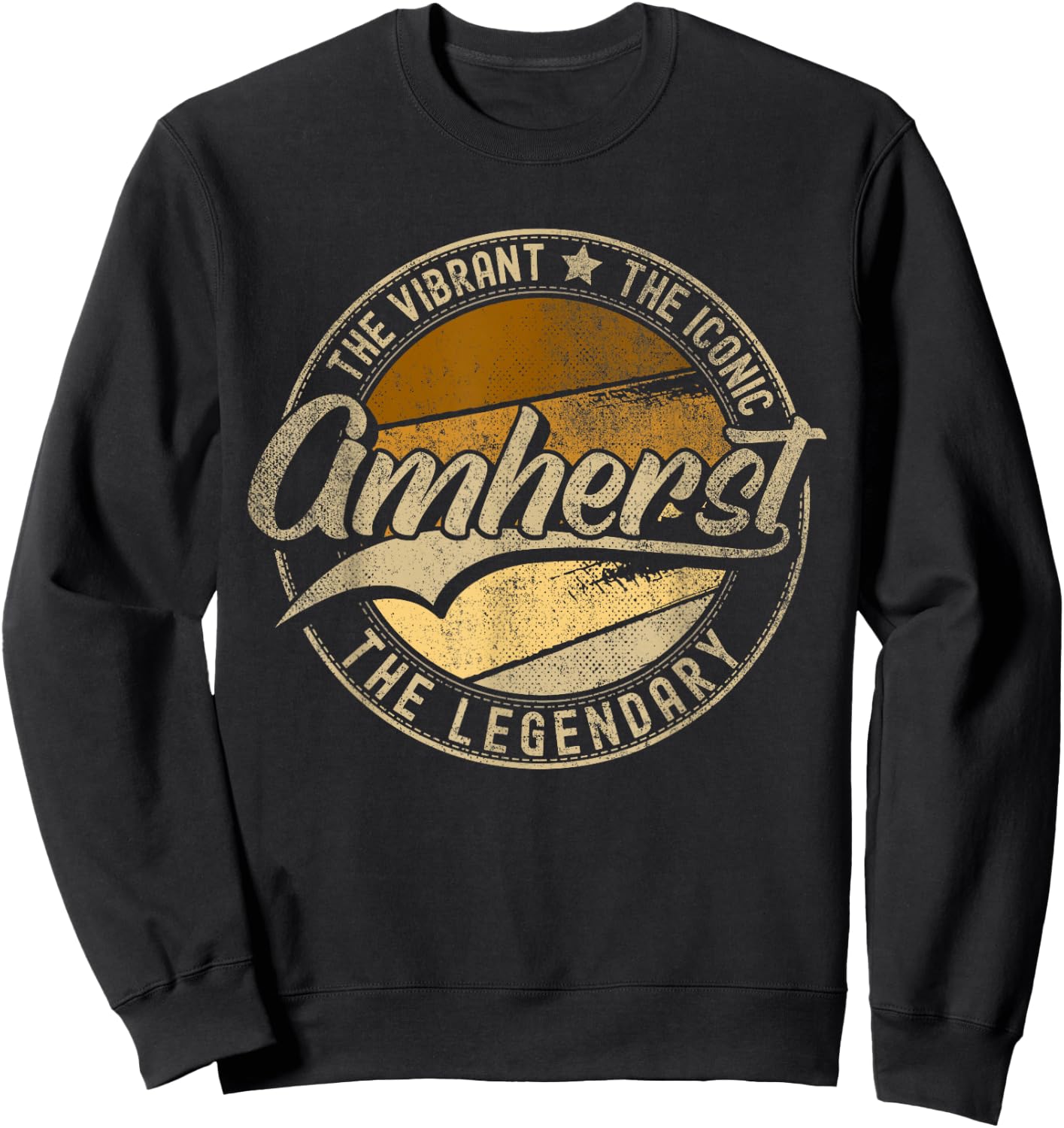 Amherst NH | New Hampshire | Vintage Distressed Sweatshirt - Sweatshirt | Black