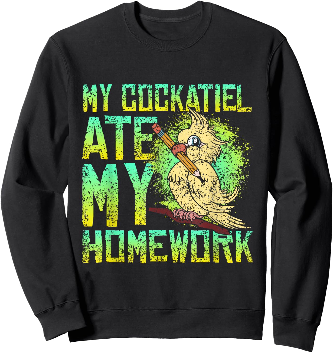 Lover Cockatiels Pets Cockatiel Birds -Child , Black, Small, Short Sleeve, , Classic Fit, Cockatiel Print, Humor, Holiday, Pet-Themed, All Seasons Sweatshirt - Sweatshirt | Black