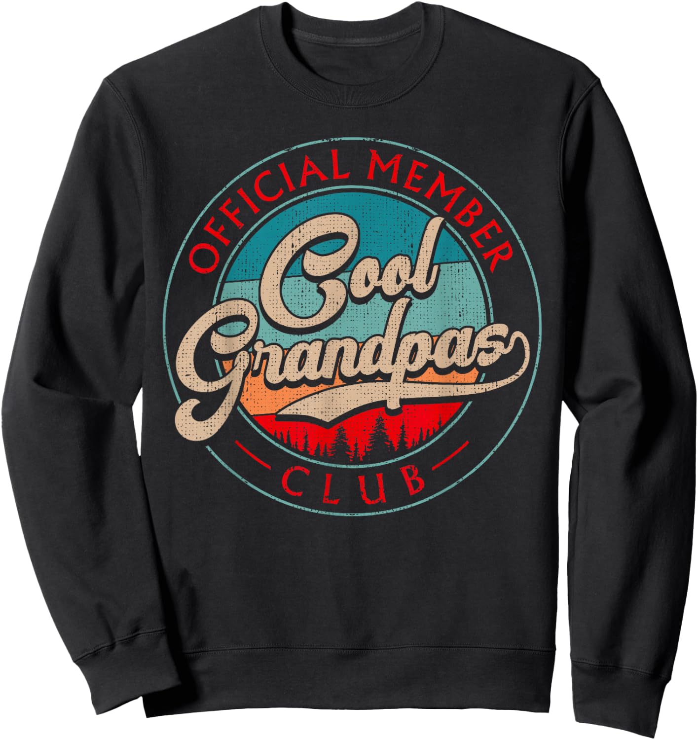 Grandpa Vintage Cool Grandpas Club Official Member Funny Sweatshirt - Sweatshirt | Black