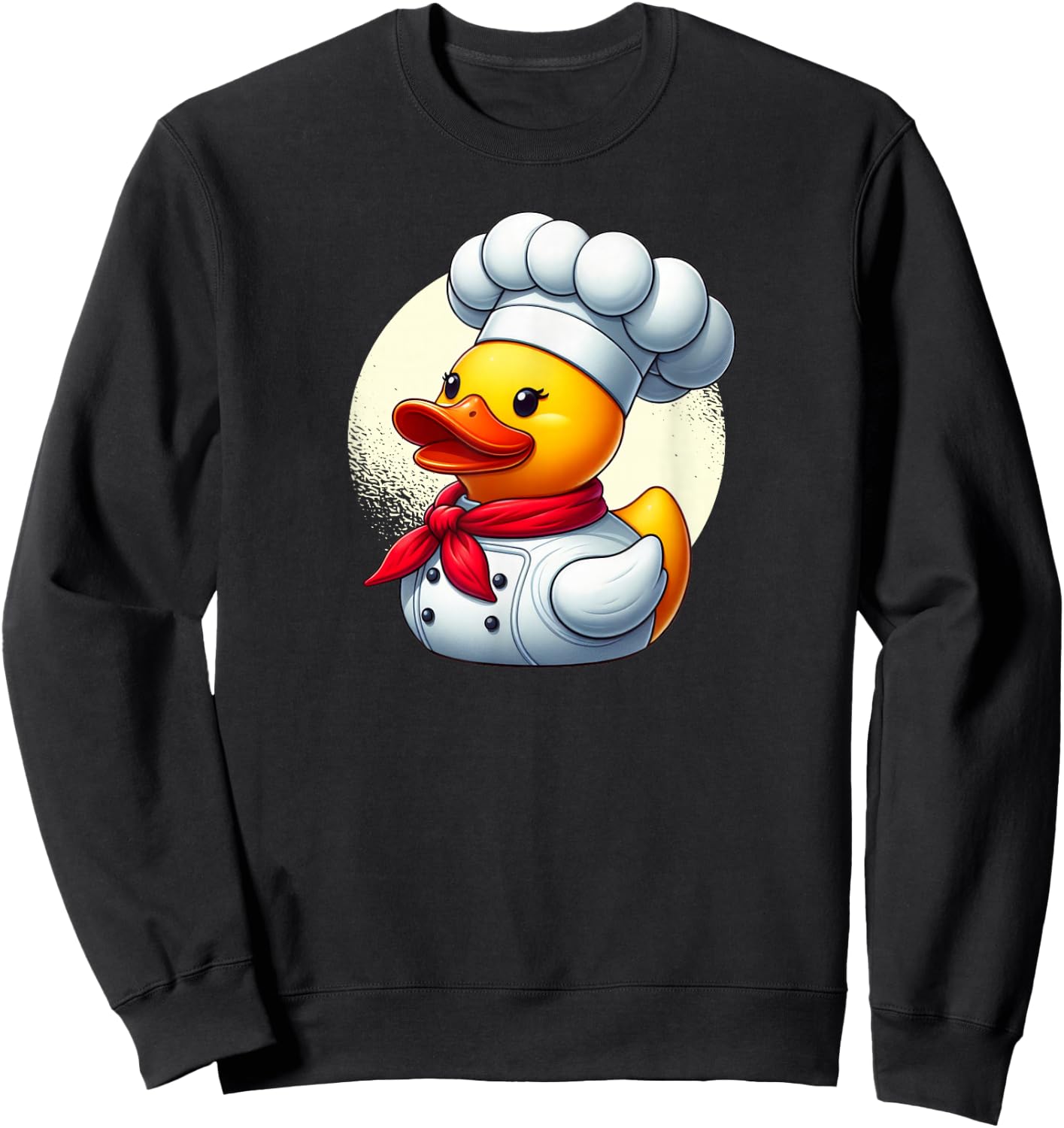 Rubber Duck With Chef's Hat Sweatshirt - Sweatshirt | Black