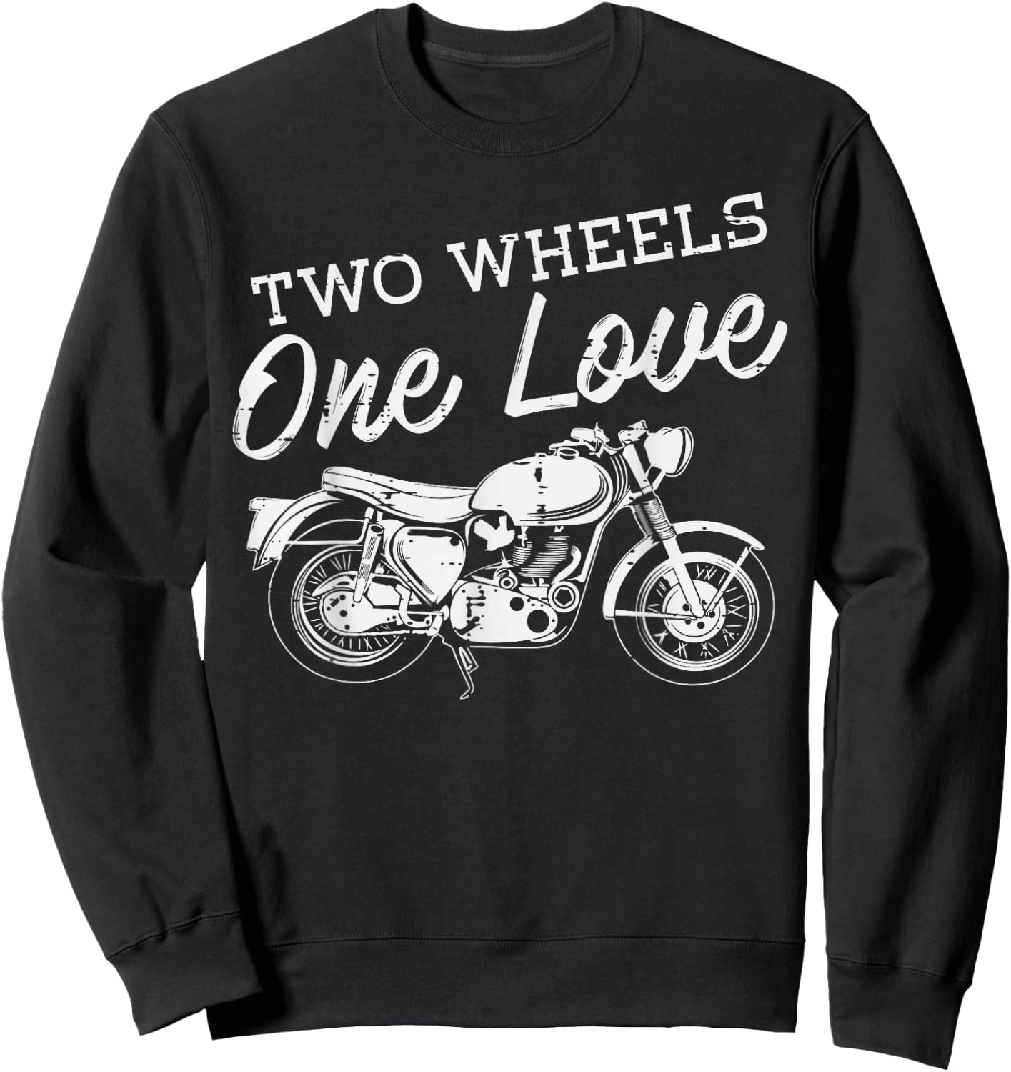 Biker 2 Wheels 1 Love Motorcycle Motorbike Men Women Kids Sweatshirt - Sweatshirt | Black