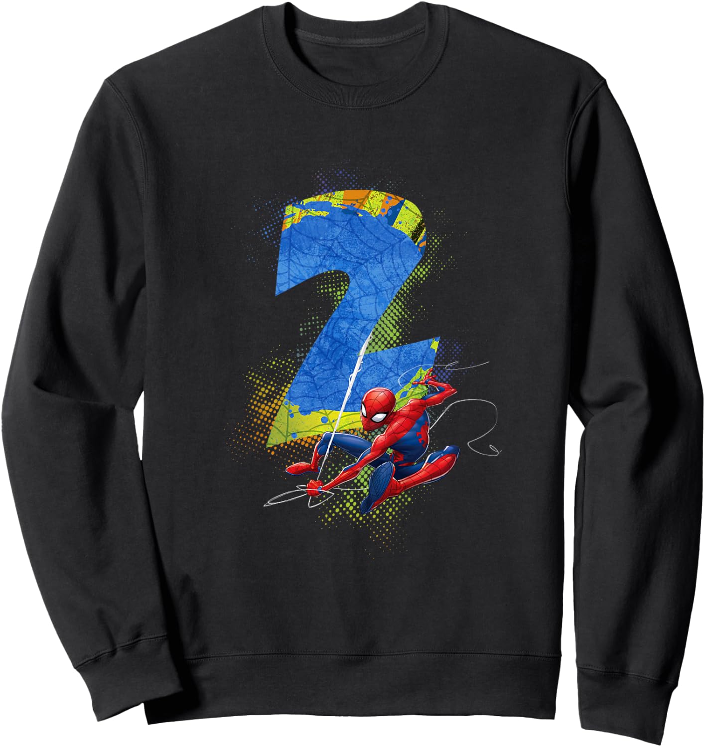 Marvel Super Heroes Spider-Man 2 Year Old Second Birthday Sweatshirt - Sweatshirt | Black