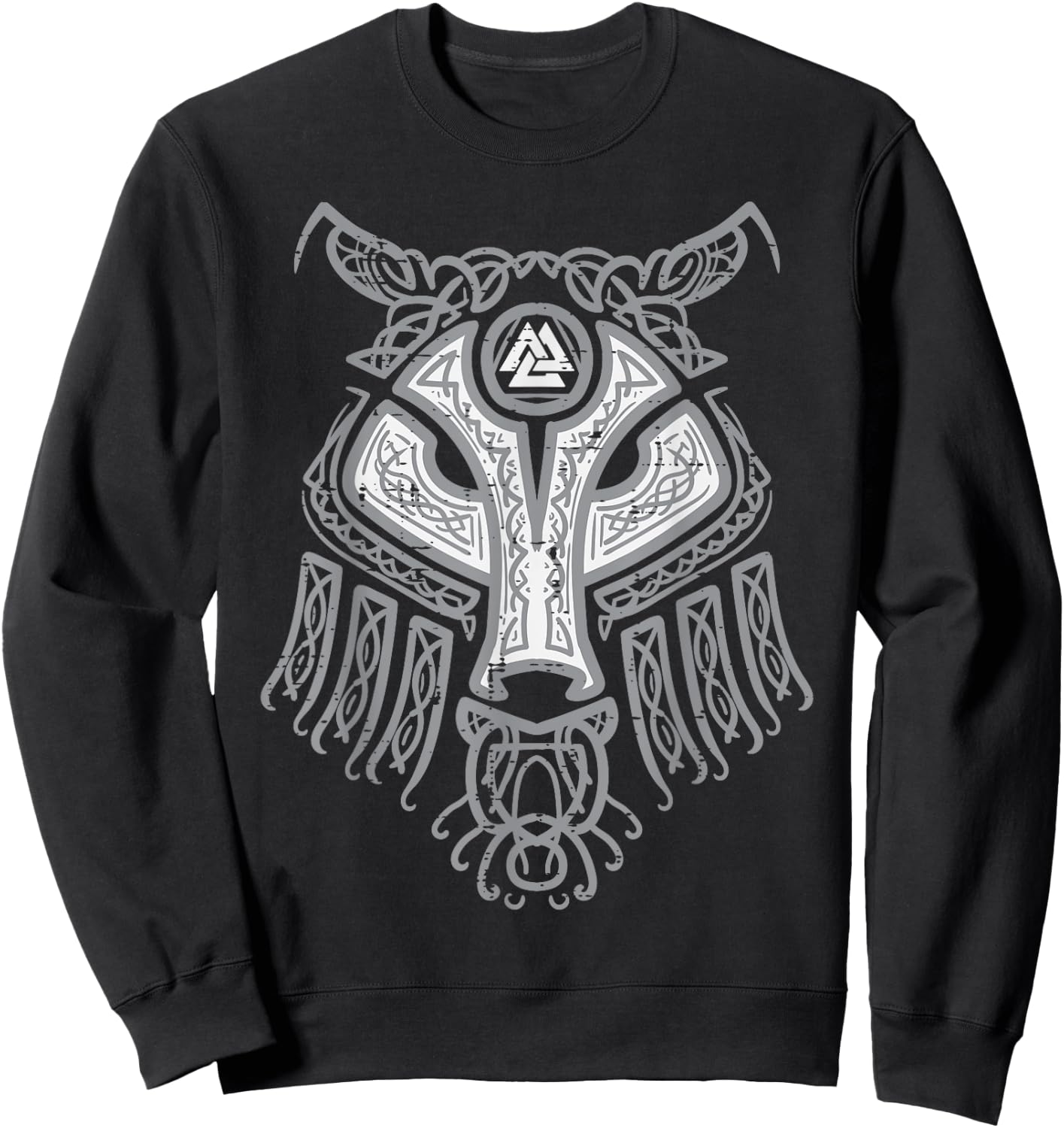 Viking Fenrir Wolf Odin Symbol Norse Mythology Men Women Kid Sweatshirt - Sweatshirt | Black