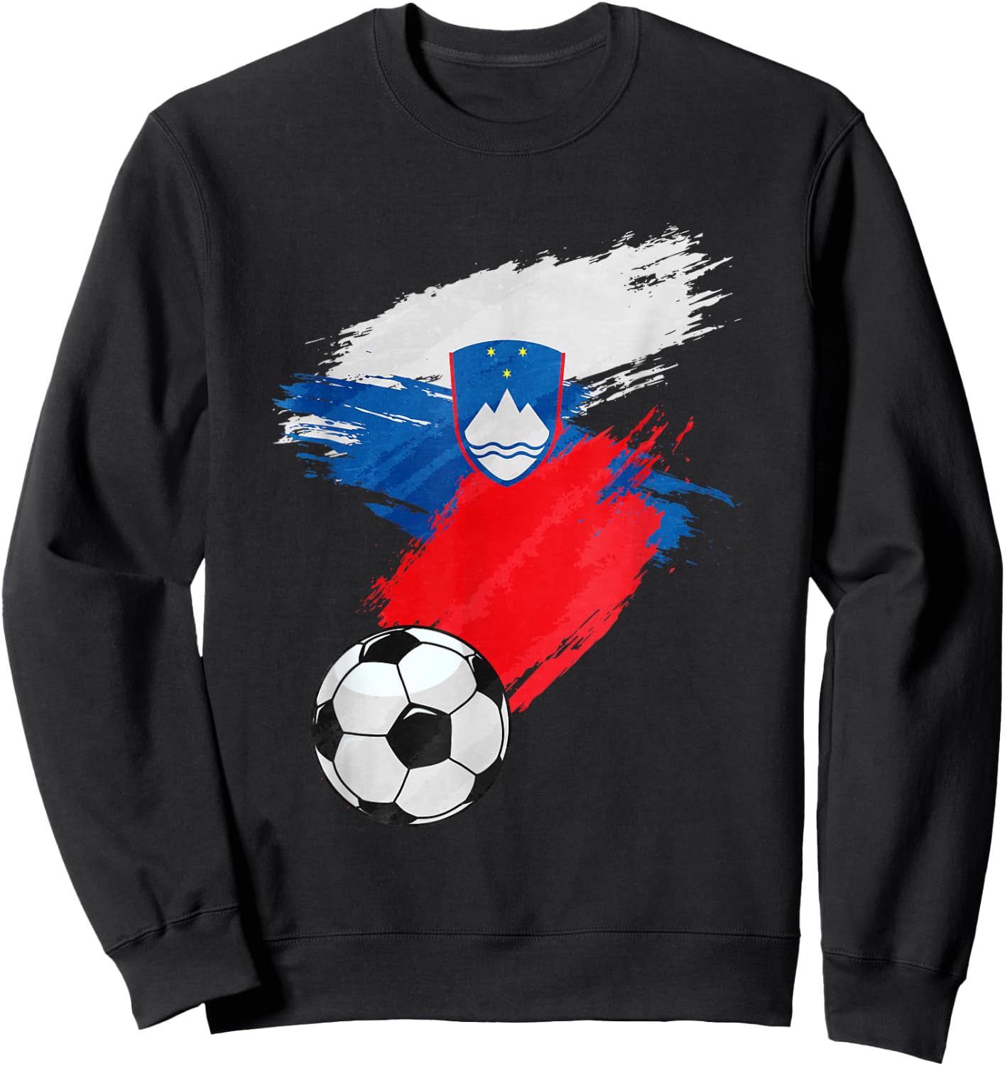 Slovenia Soccer Football Flag Sweatshirt - Sweatshirt | Black