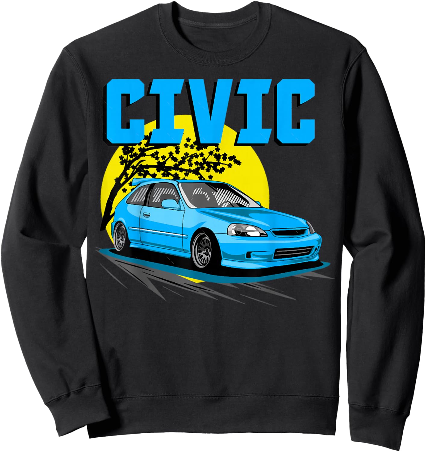 1997 CIVIC eg ek type r Hatchback car , Small, Black Sweatshirt - Sweatshirt | Black
