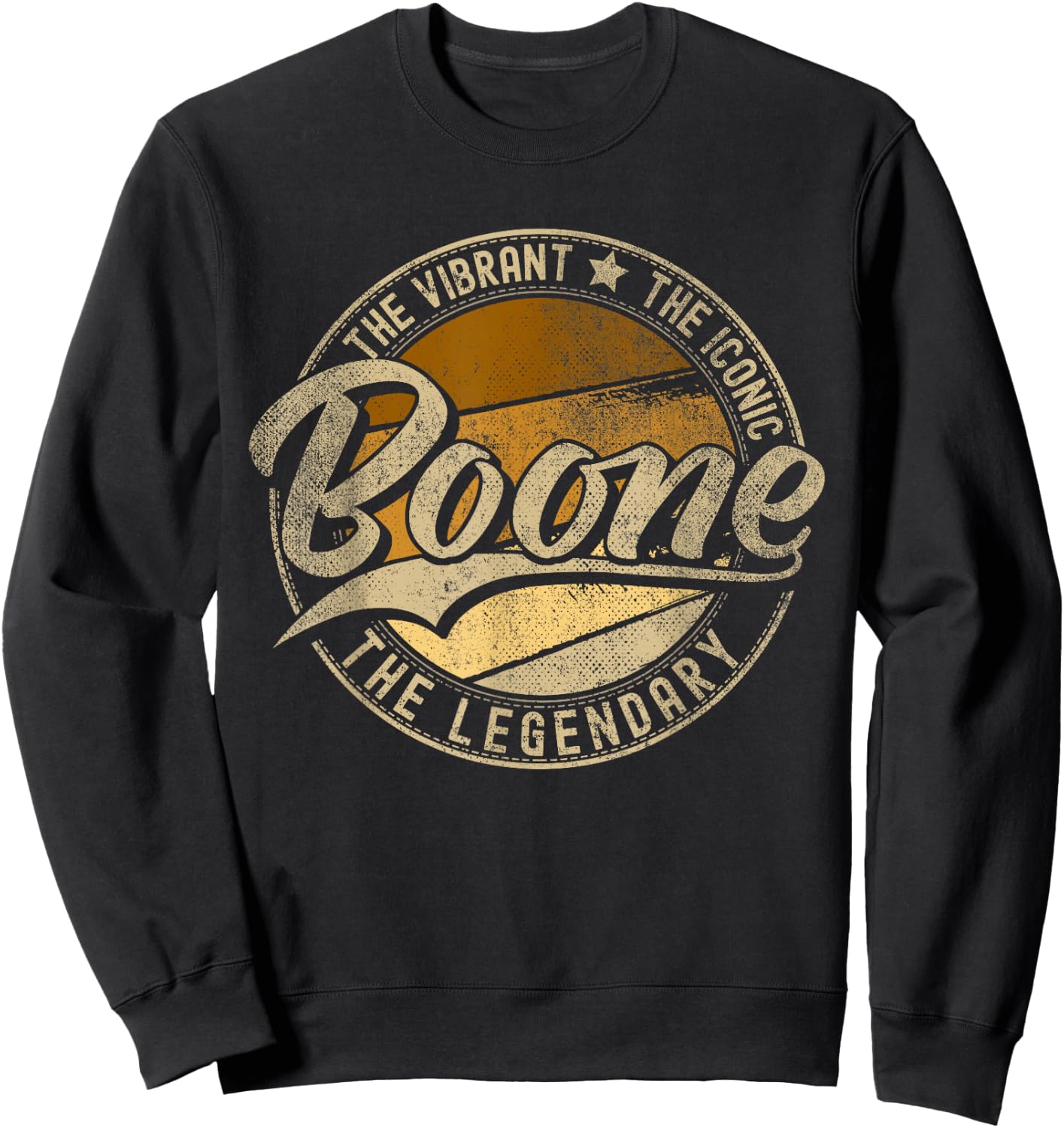 Boone IA | Iowa | Vintage Distressed Sweatshirt - Sweatshirt | Black
