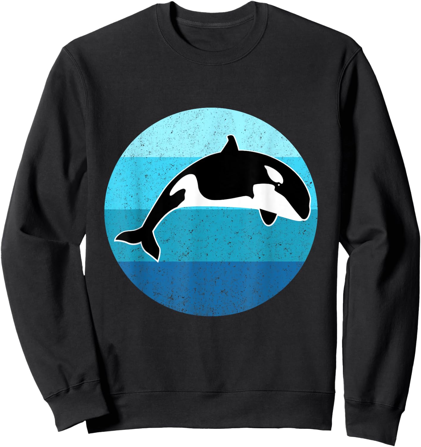 Orca Whale Whale Ocean Animal Retro Cetacean Lover Sweatshirt - Sweatshirt | Black