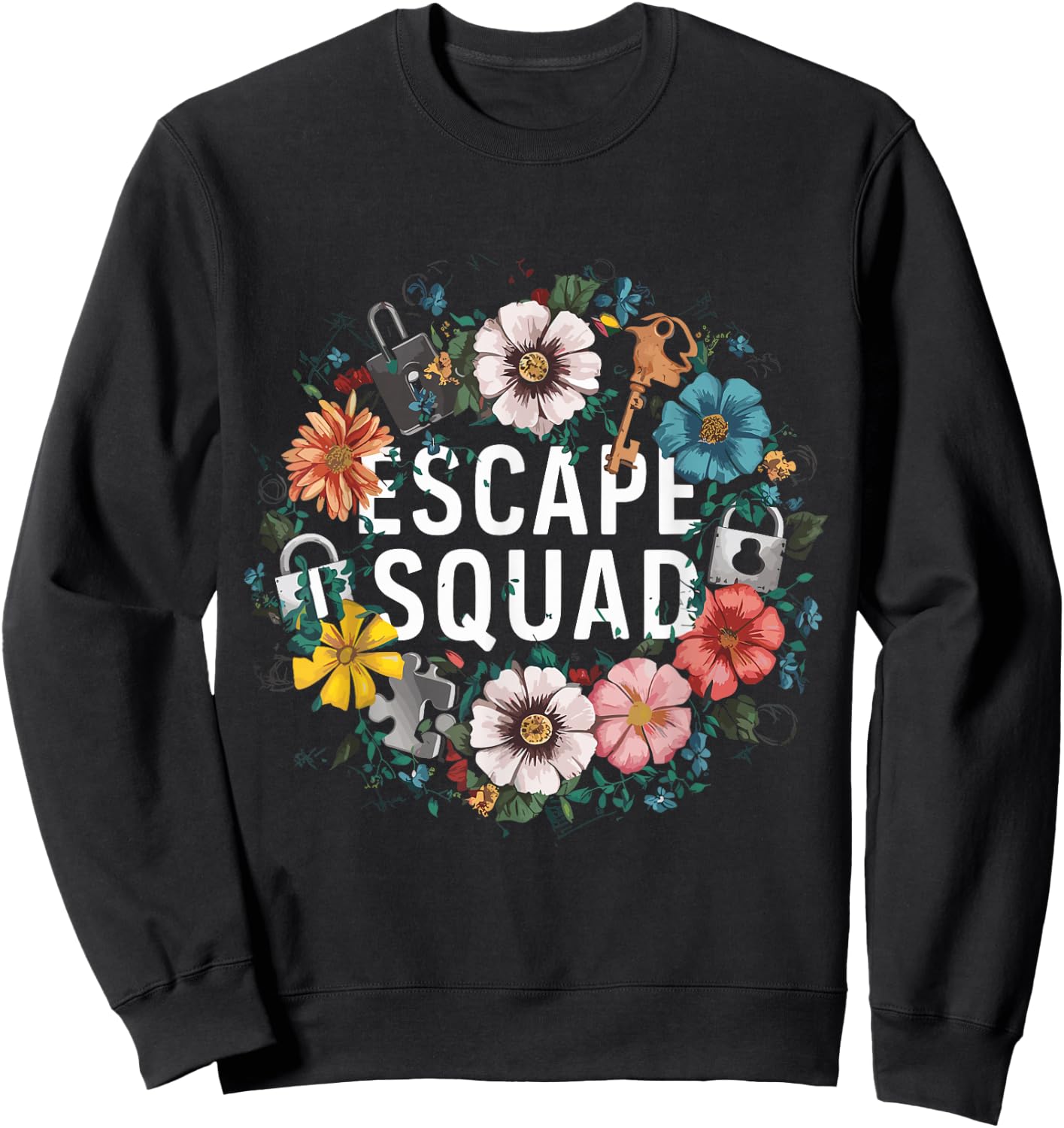 Escape Room Birthday Party Matching Group Outfits - Escape Sweatshirt - Sweatshirt | Black