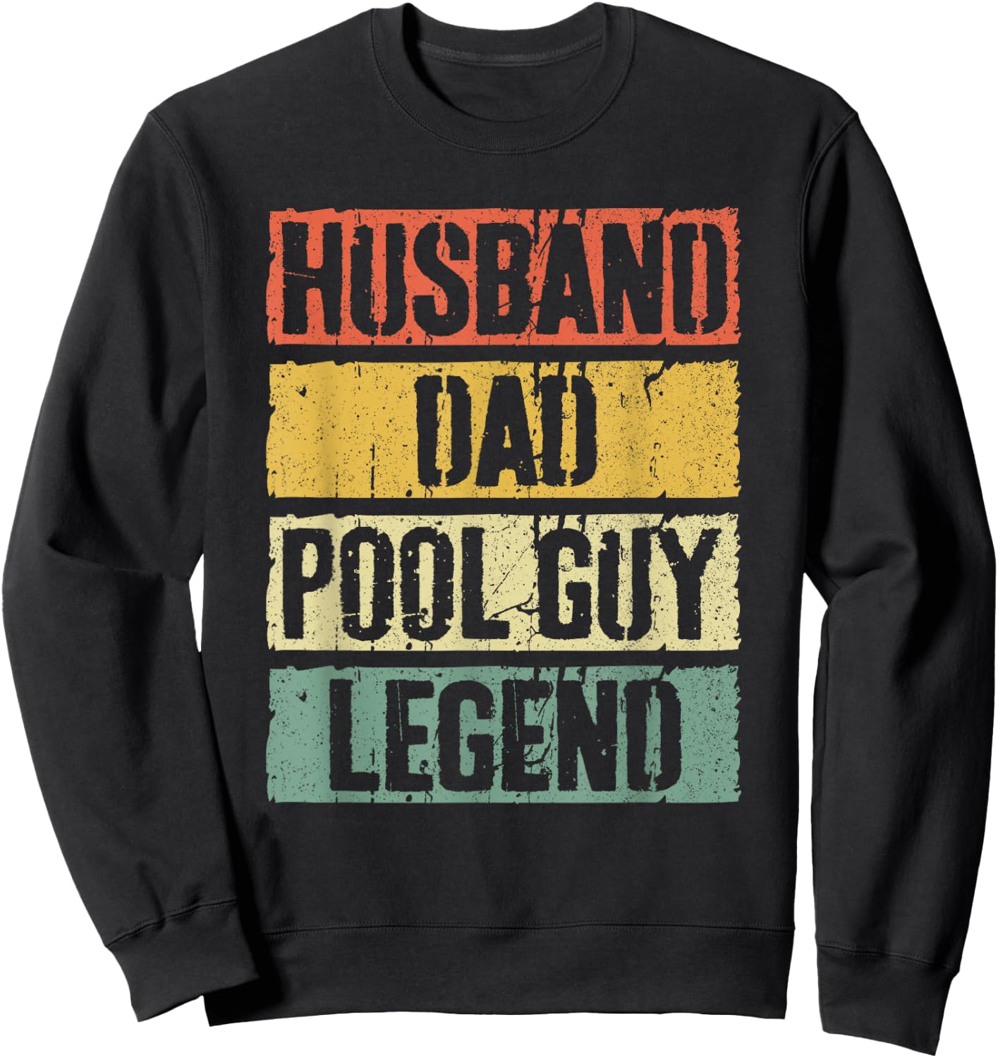 Husband Dad Pool Guy Legend Shirt Men Fathers Day Sweatshirt - Sweatshirt | Black