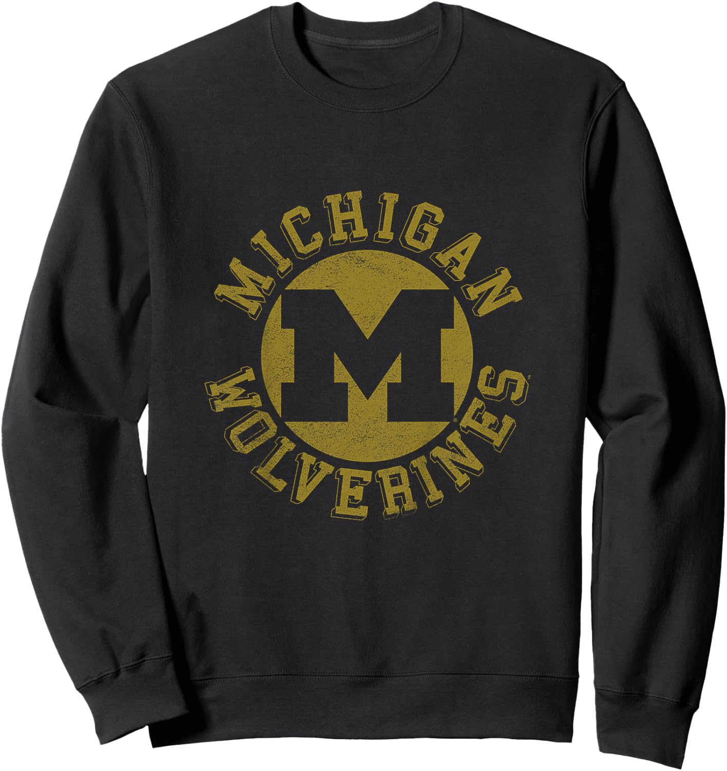Kids University of Michigan Wolverines U of M Classic Retro Stamp Sweatshirt - Sweatshirt | Black