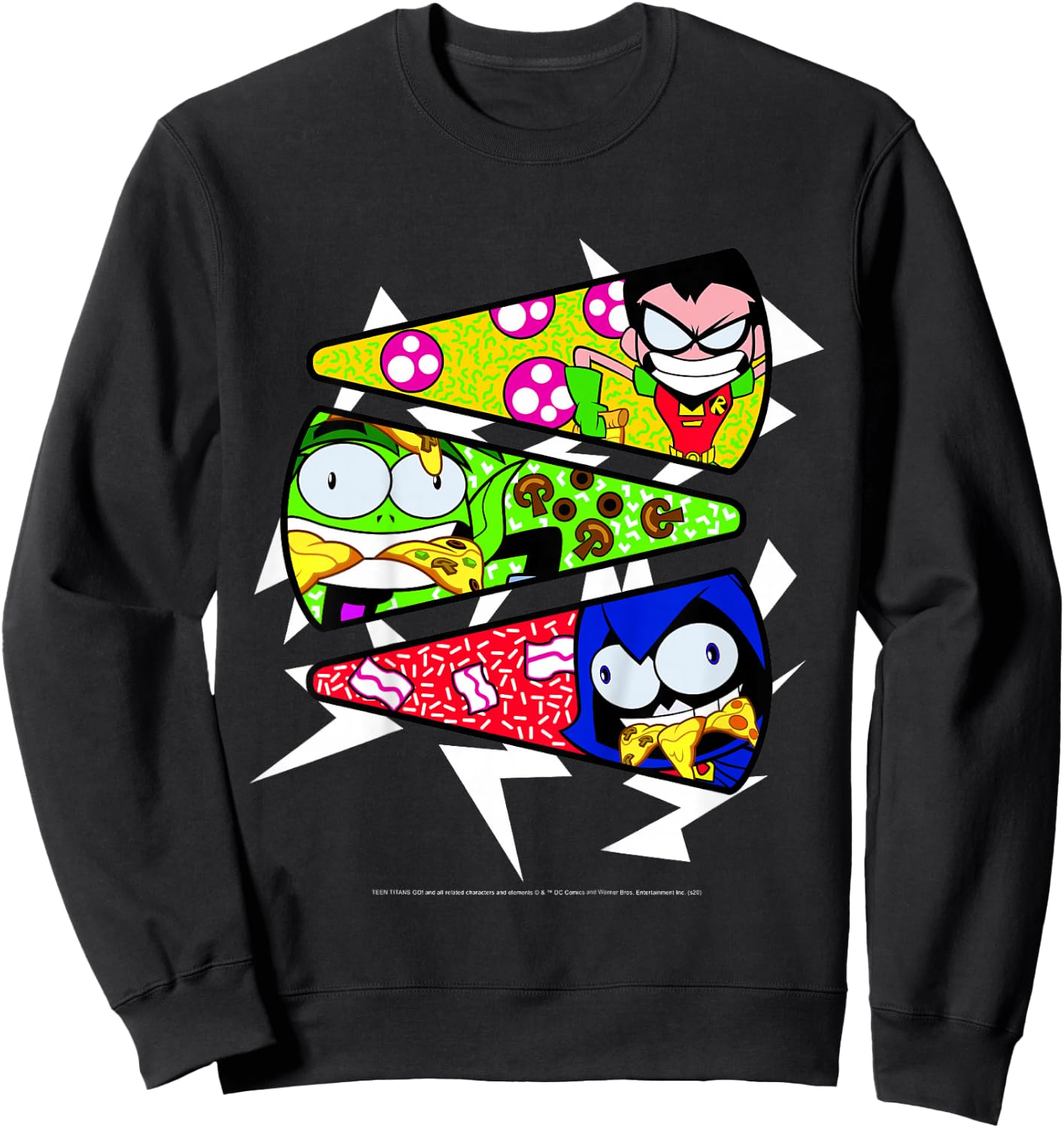 Kids DC Comics Teen Titans Go! Pizza Panels Sweatshirt - Sweatshirt | Black