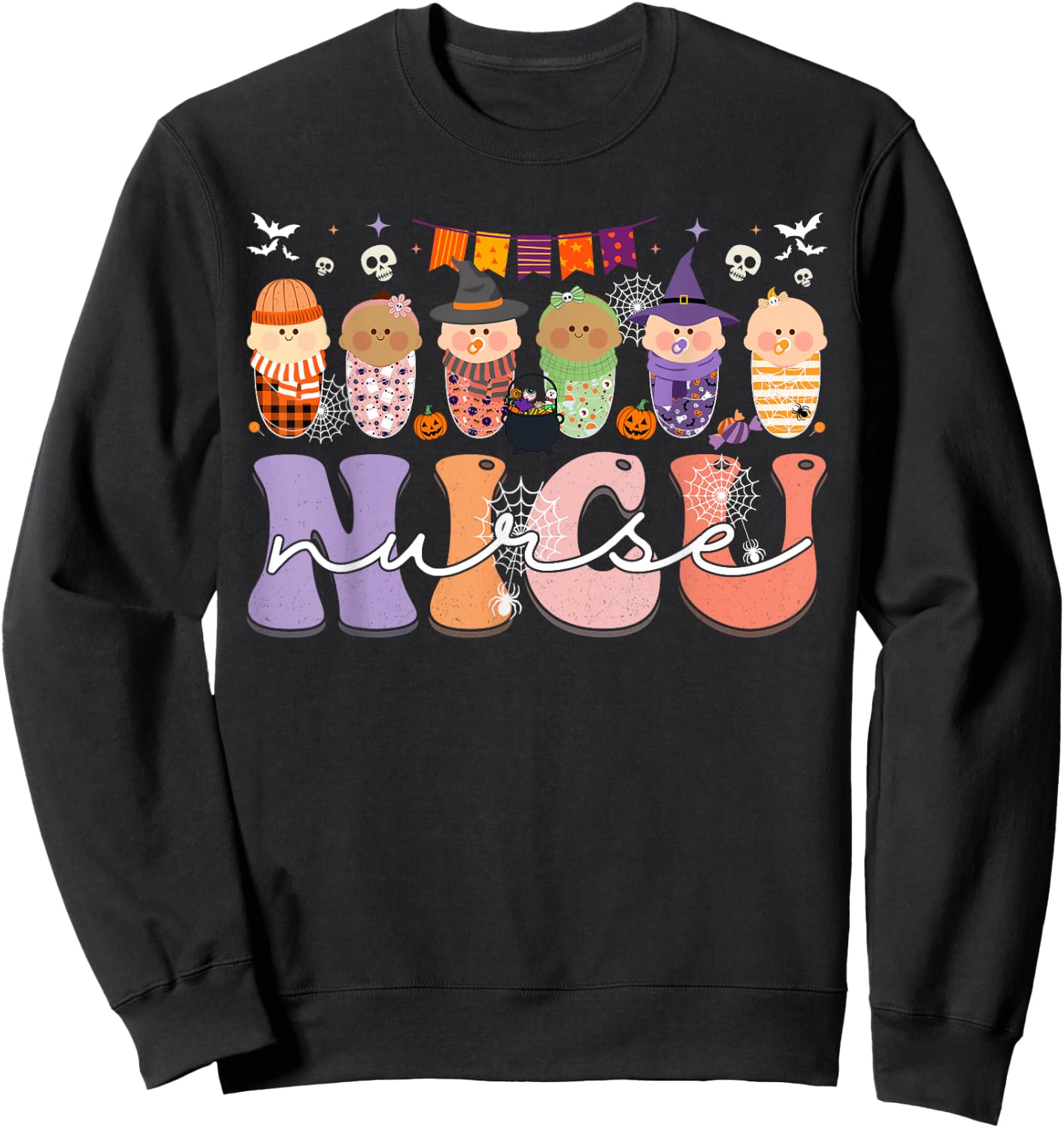 Neonatal Intensive Care Unit Nurse NICU Nurse Halloween Sweatshirt - Sweatshirt | Black