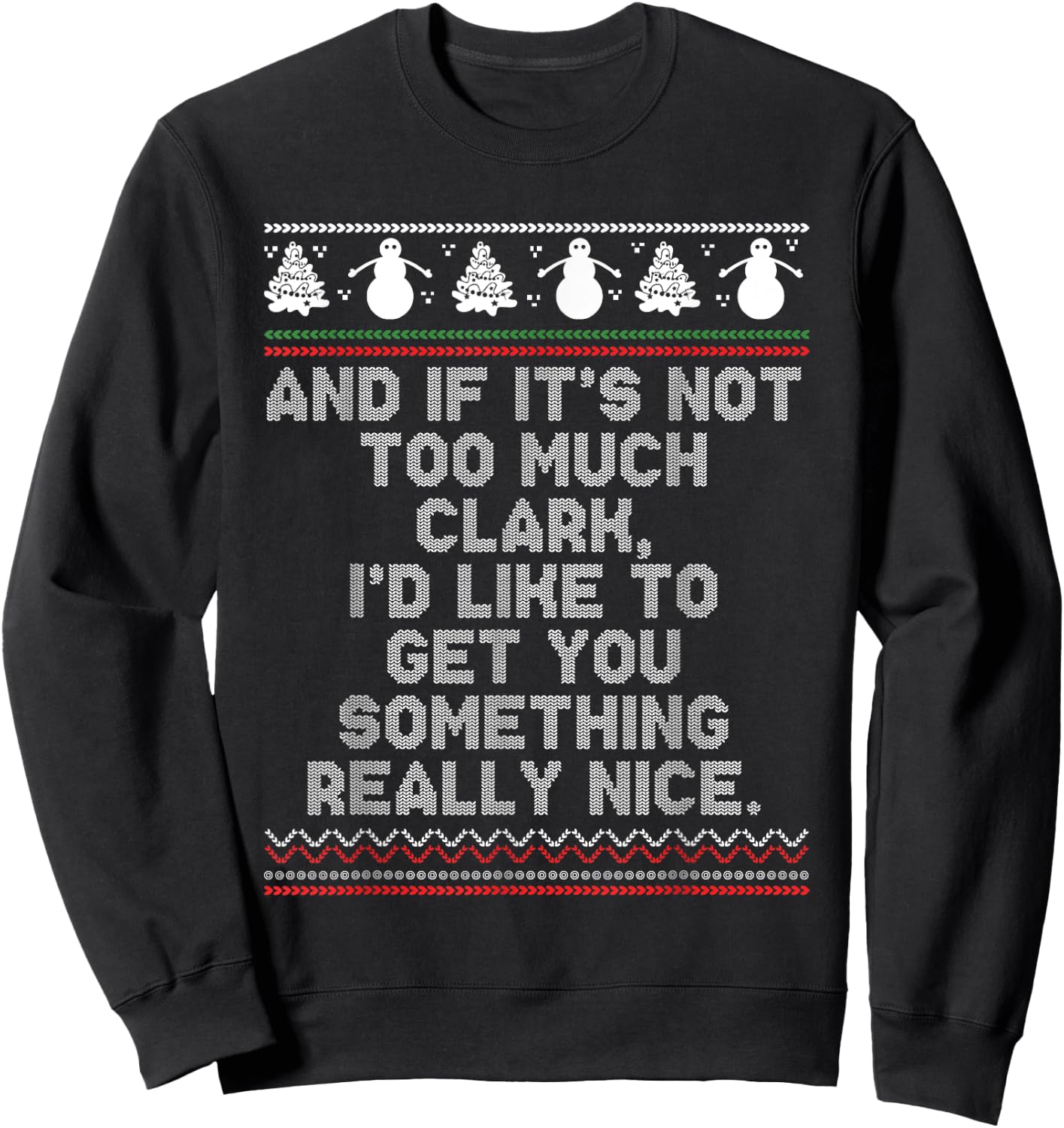 Funny Ugly Christmas Sweater Winter Vacation Christmas Tree Sweatshirt - Sweatshirt | Black