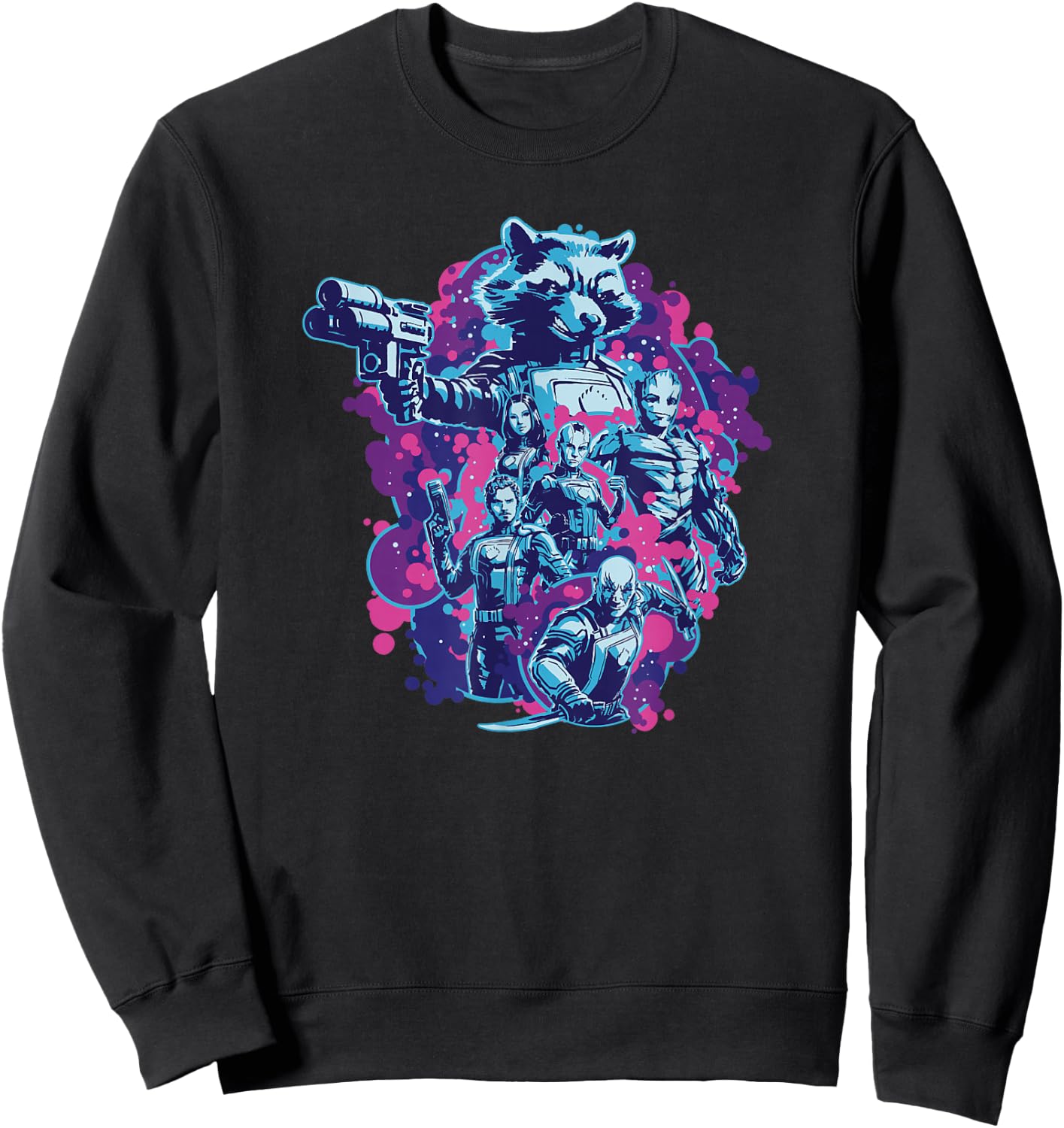 Marvel Guardians of the Galaxy Vol. 3 Vintage Bubble Poster Sweatshirt - Sweatshirt | Black