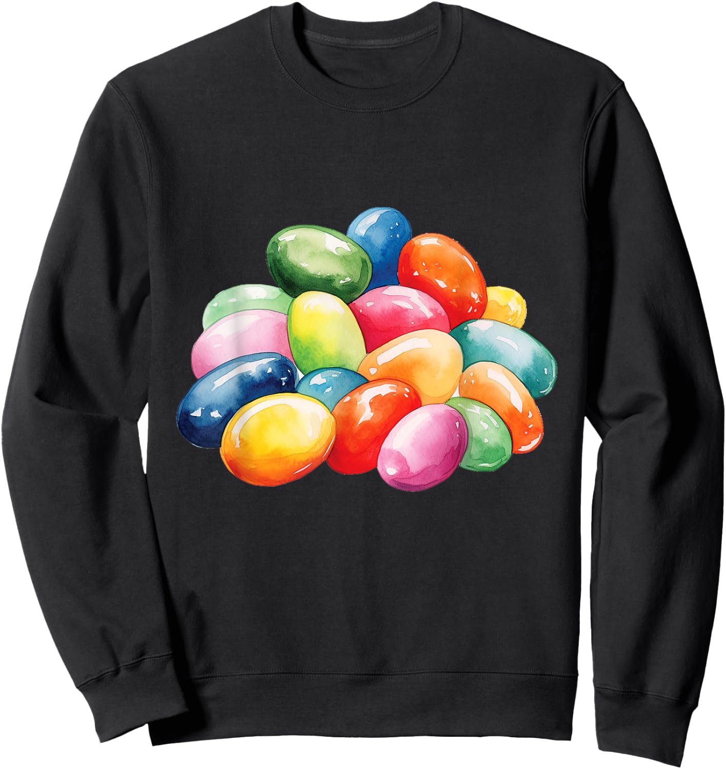 Cute Jelly Beans Candy Easter Lover Candy Sweatshirt - Sweatshirt | Black
