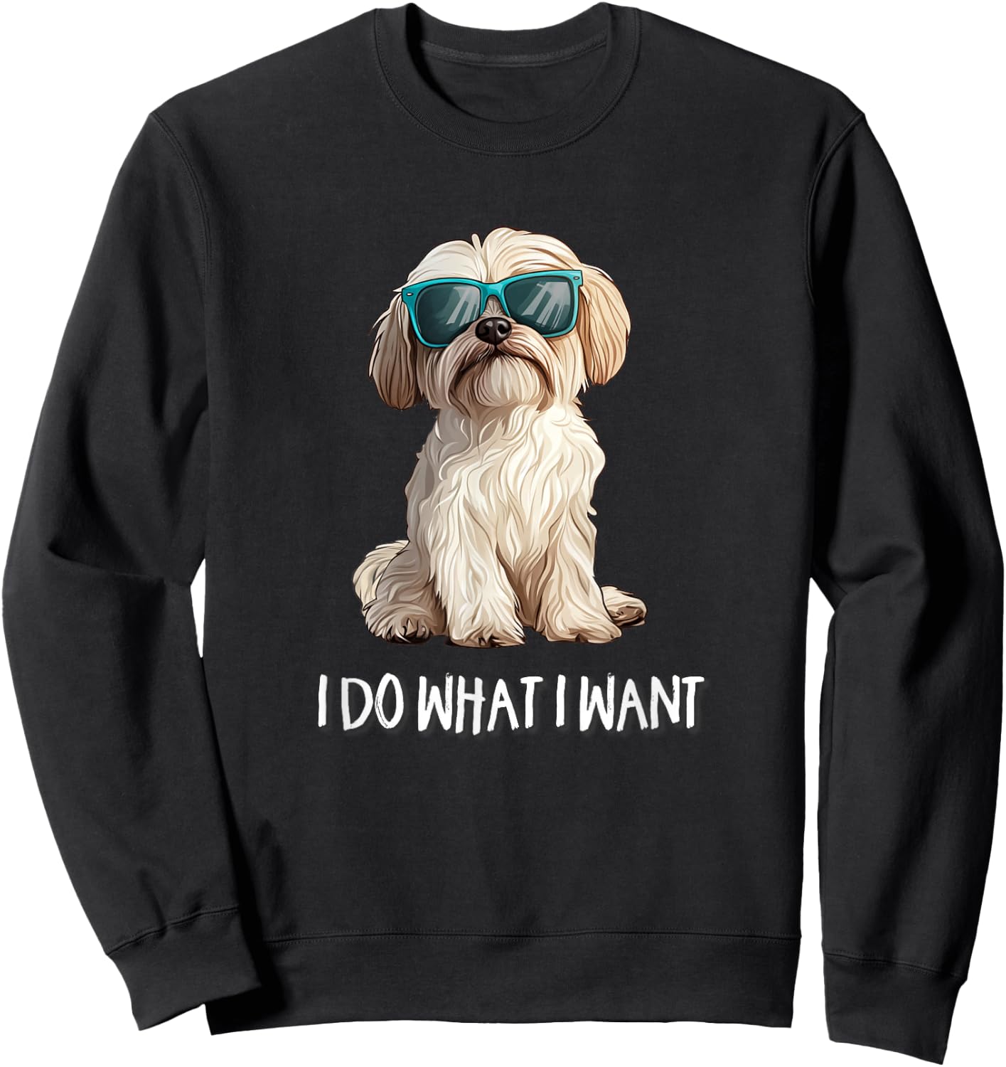 Funny Art Do What I Want Havanese Lover Sweatshirt - Sweatshirt | Black