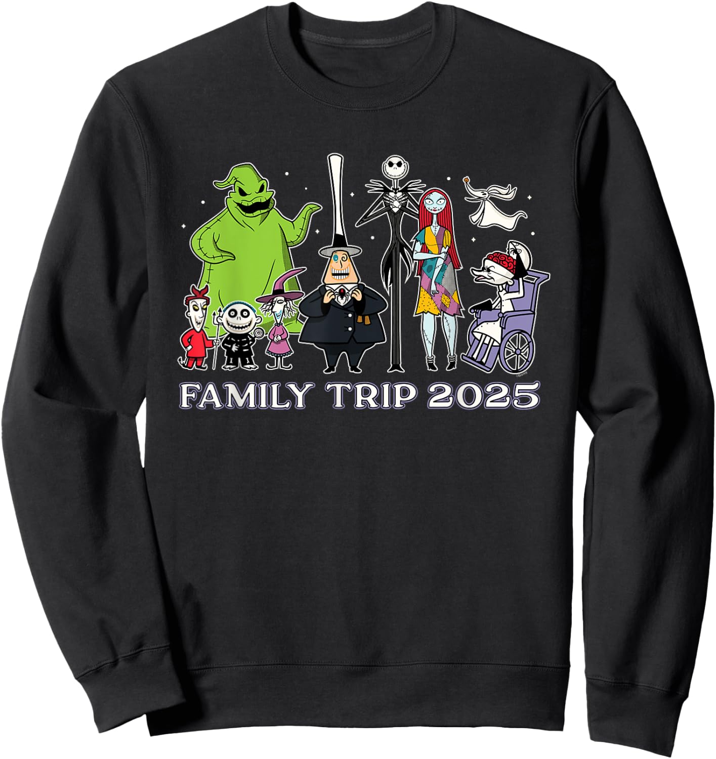 Disney The Nightmare Before Christmas Stars Family Trip 2025 Sweatshirt - Sweatshirt | Black