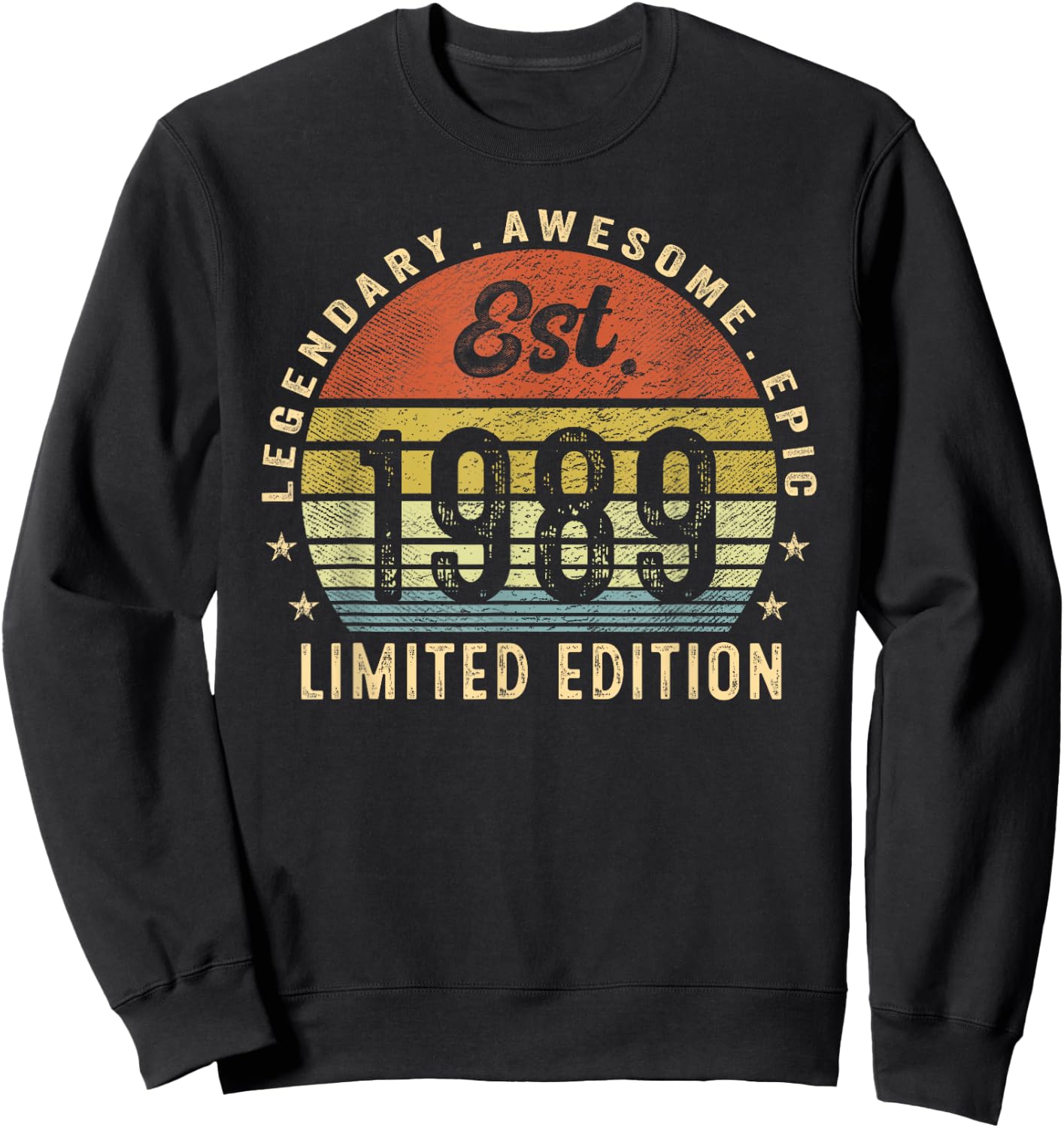 Est 1989 Limited Edition 35th Birthday Gifts 35 Year Old Sweatshirt - Sweatshirt | Black