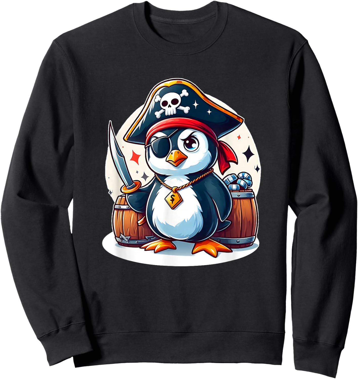 Pirate Penguin Sweatshirt - Sweatshirt | Black