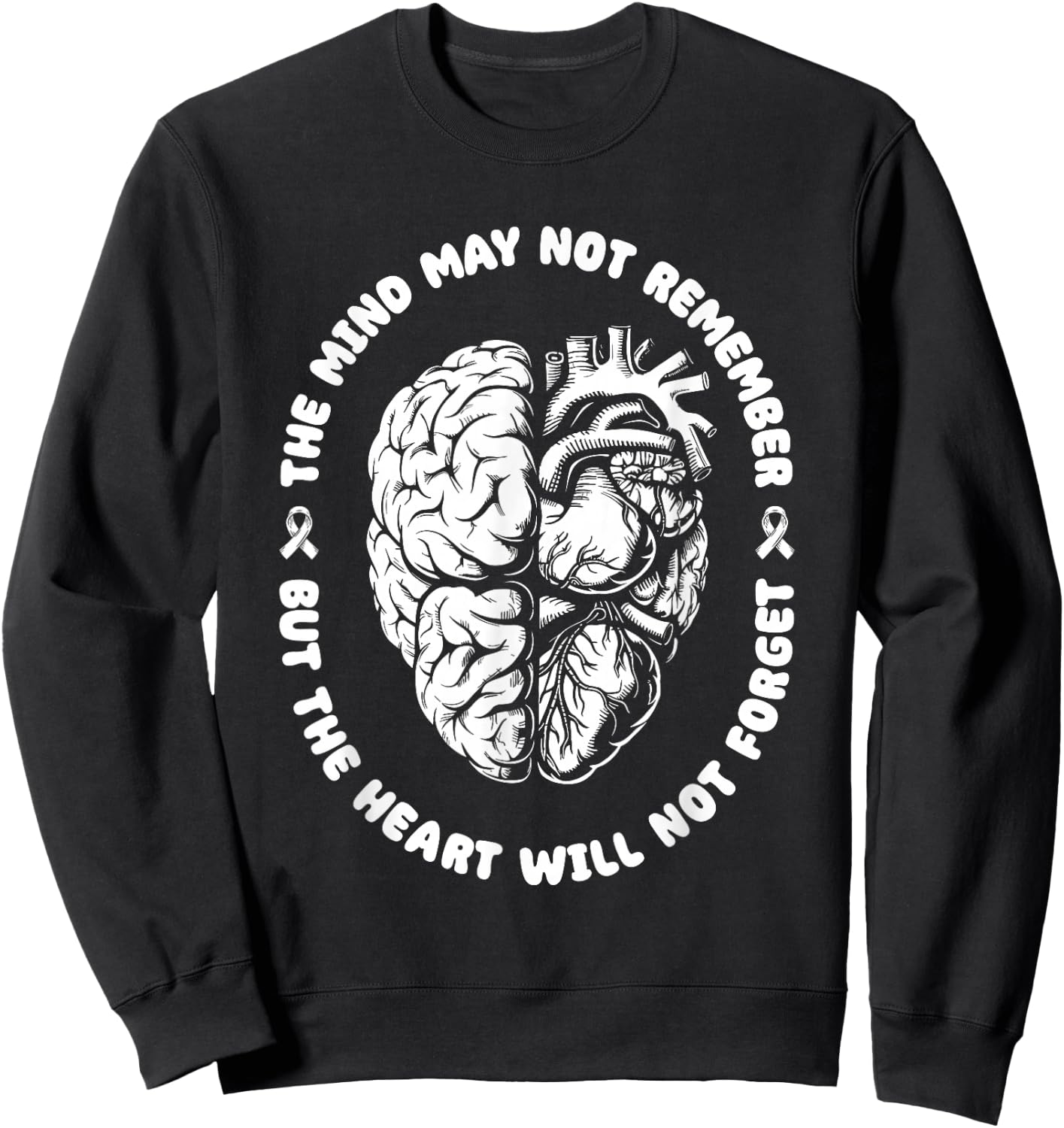 Alzheimers Awareness Dementia Brain Cure Alzheimers Support Sweatshirt - Sweatshirt | Black