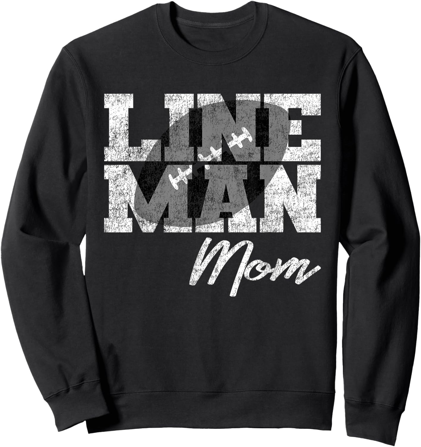 Lineman Mom - Football Player Matching Family Sweatshirt - Sweatshirt | Black