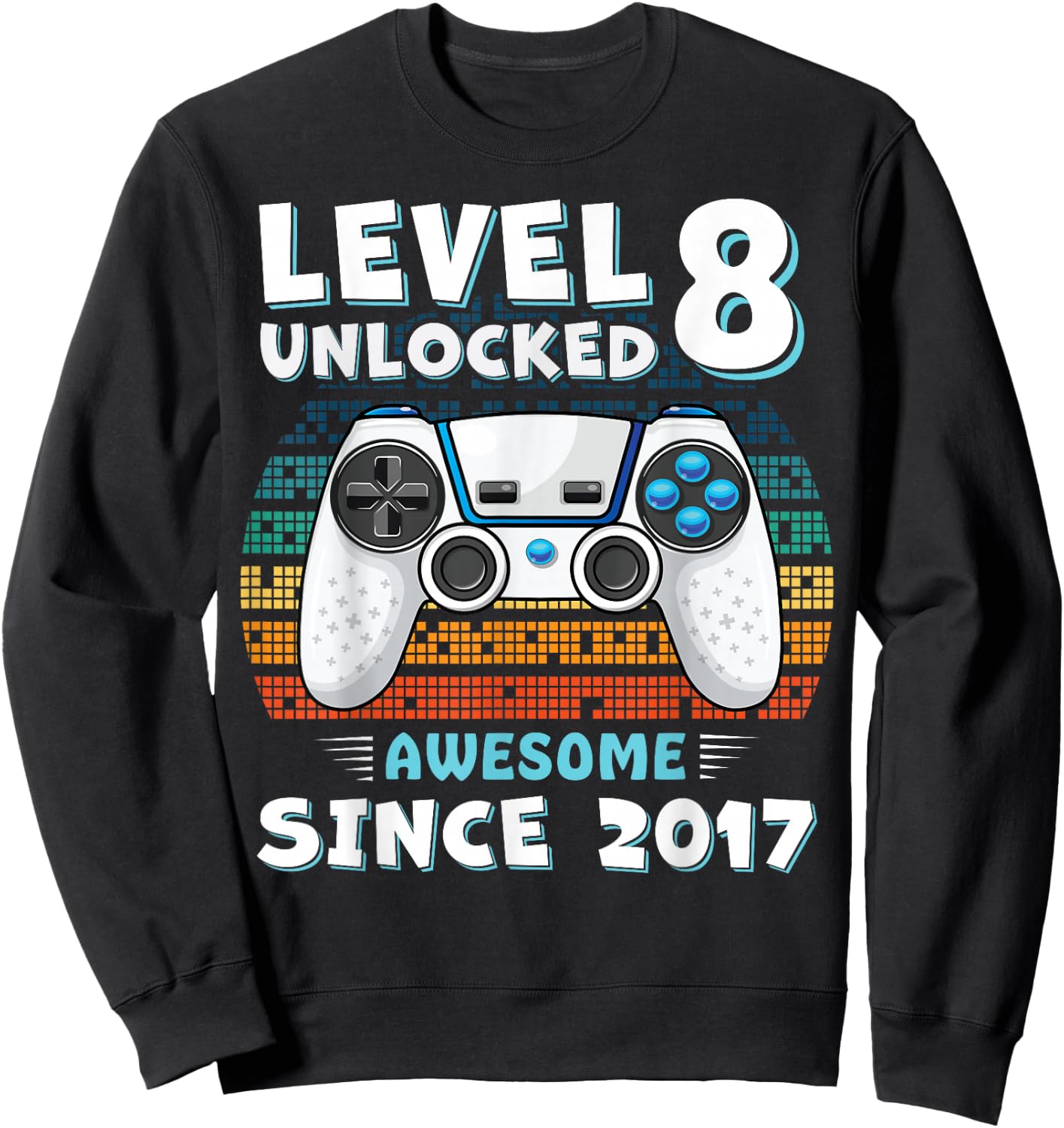 8 Year Old Bday Decorations Son Boy 8yr 2017 8th Birthday Sweatshirt - Sweatshirt | Black