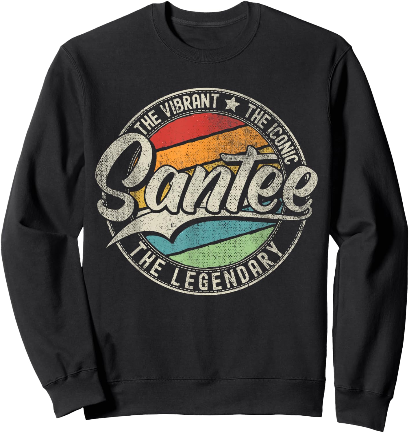 Santee CA | California | Vintage Distressed Sweatshirt - Sweatshirt | Black